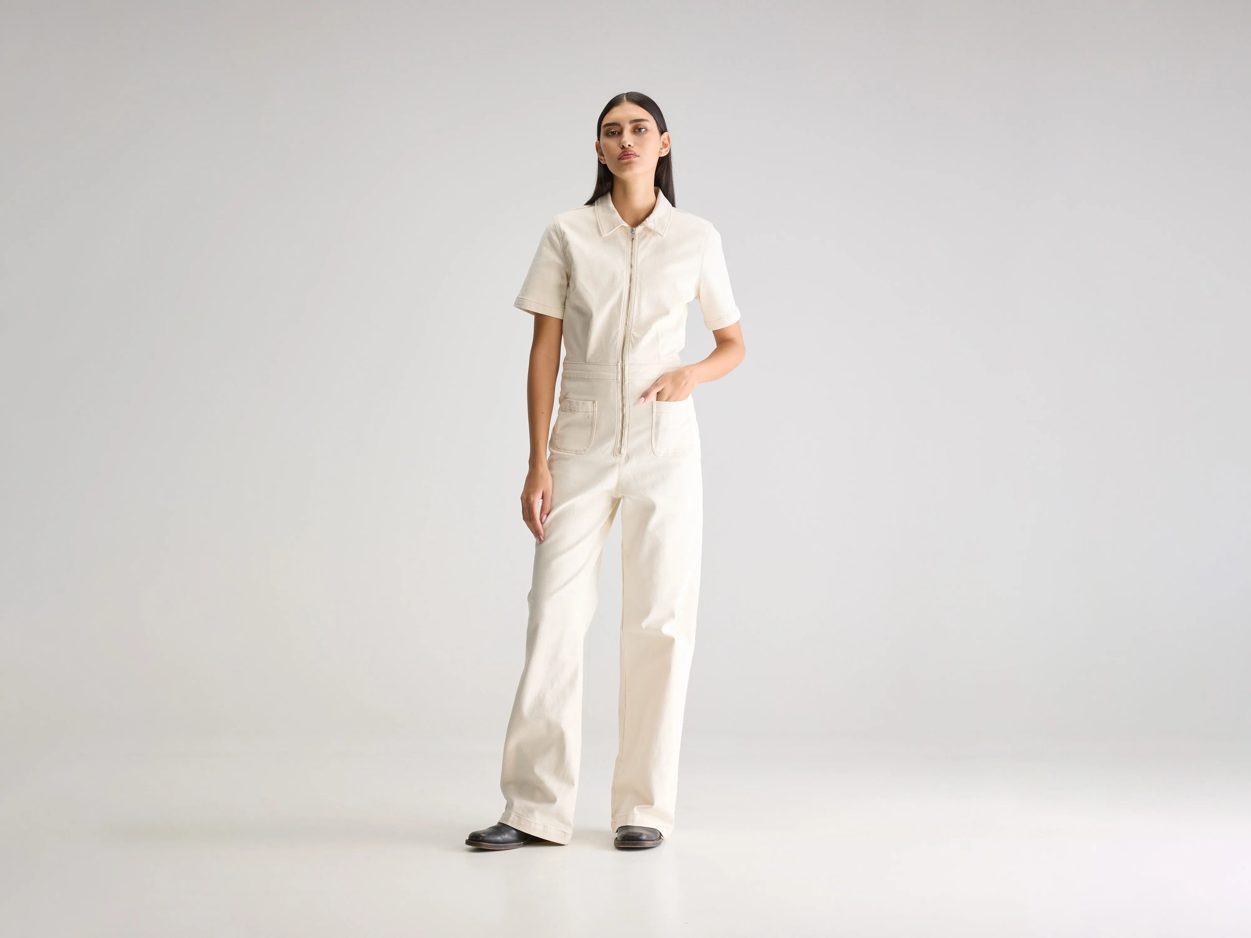 Pamelia denim jumpsuit (251 / W / NATURAL)