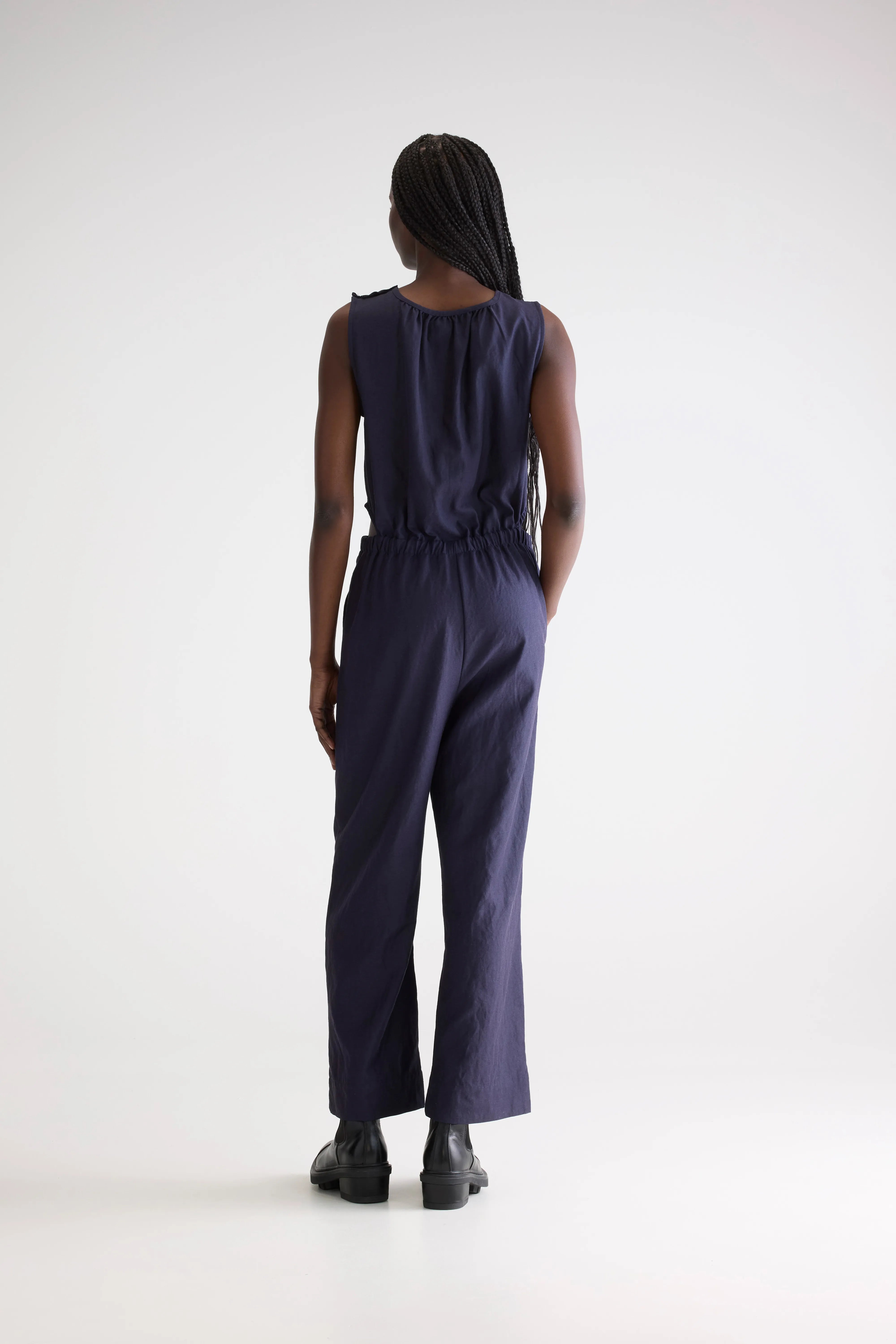 Papaye wide jumpsuit (251 / W / NAVY)
