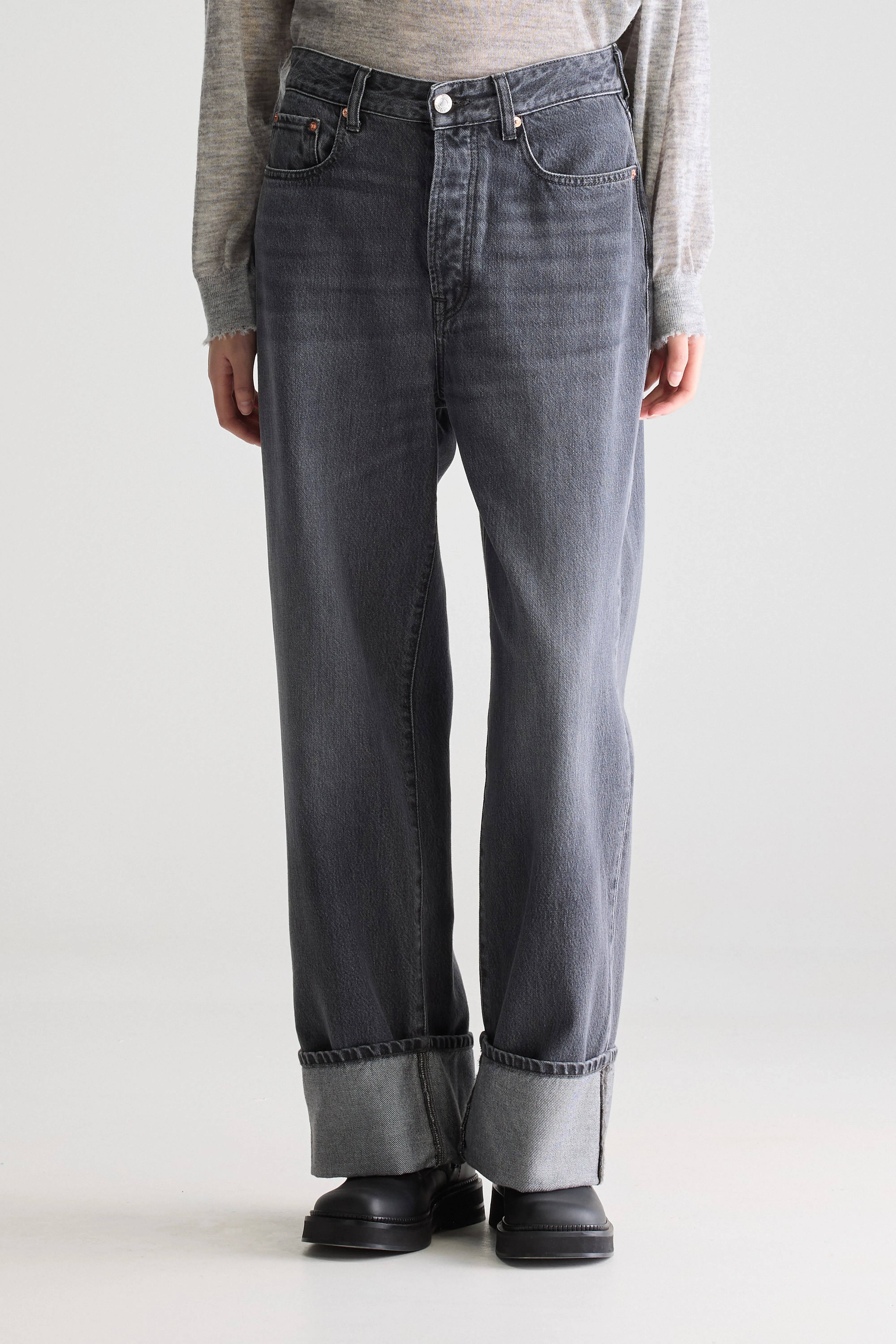 Denim N. 67 Losse Jeans - Used black Voor Dames | Bellerose