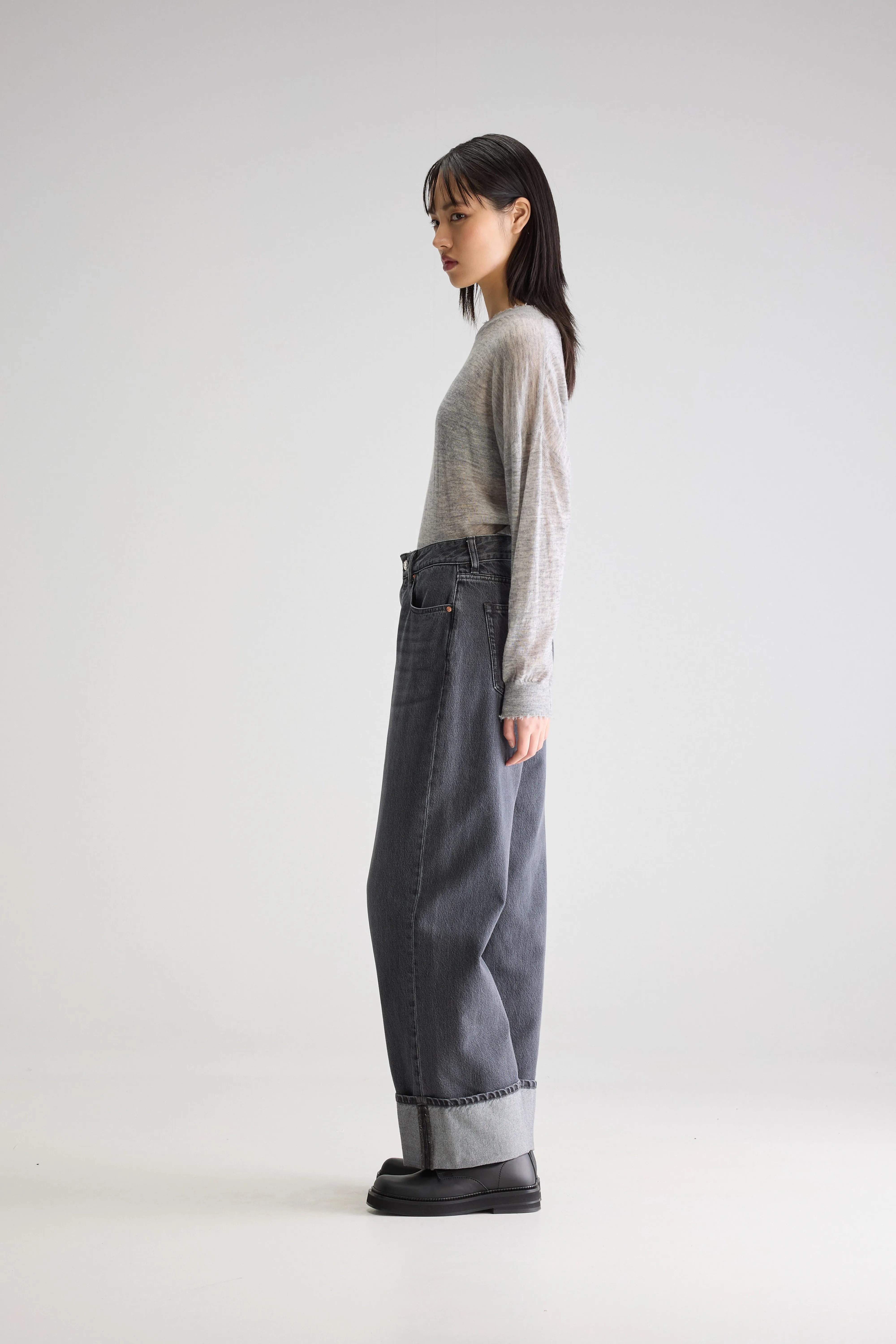 Denim N. 67 Jean Ample - Used black Pour Femme | Bellerose