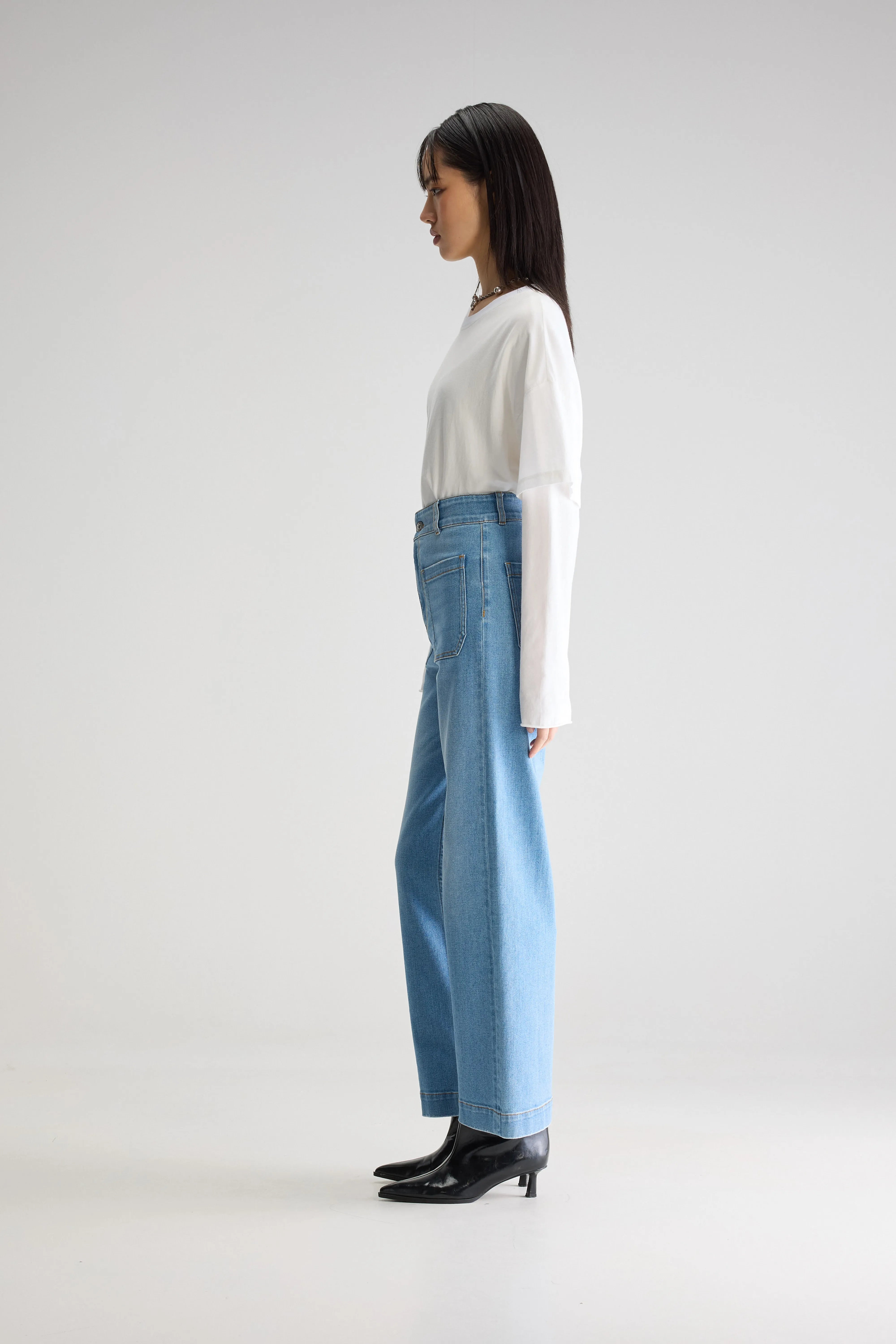 Denim N. 23 Jean Slim - Used blue Pour Femme | Bellerose