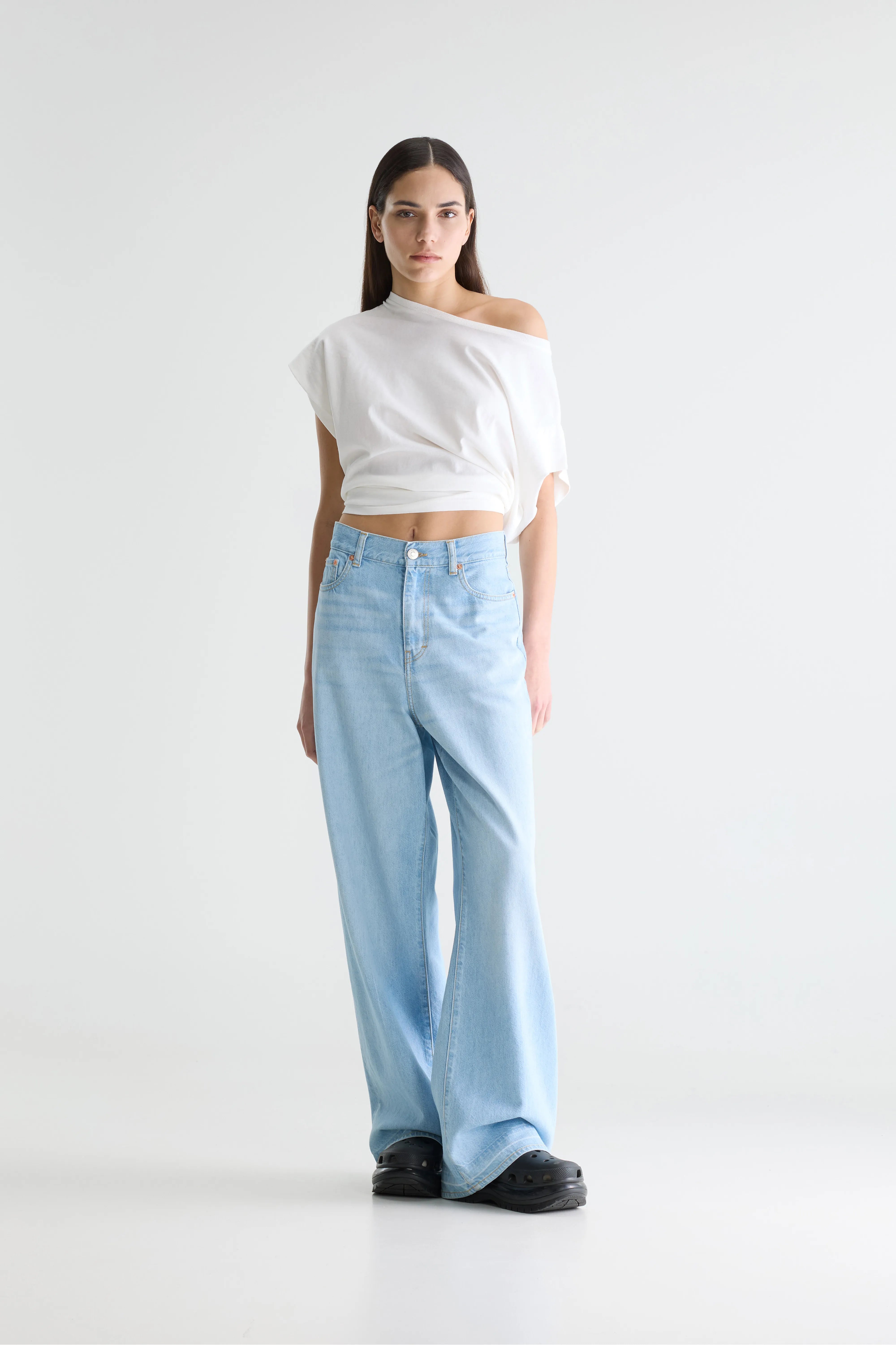 Denim N. 64 - Wijde Lichtblauwe Jeans - Vintage light blue Voor Dames | Bellerose