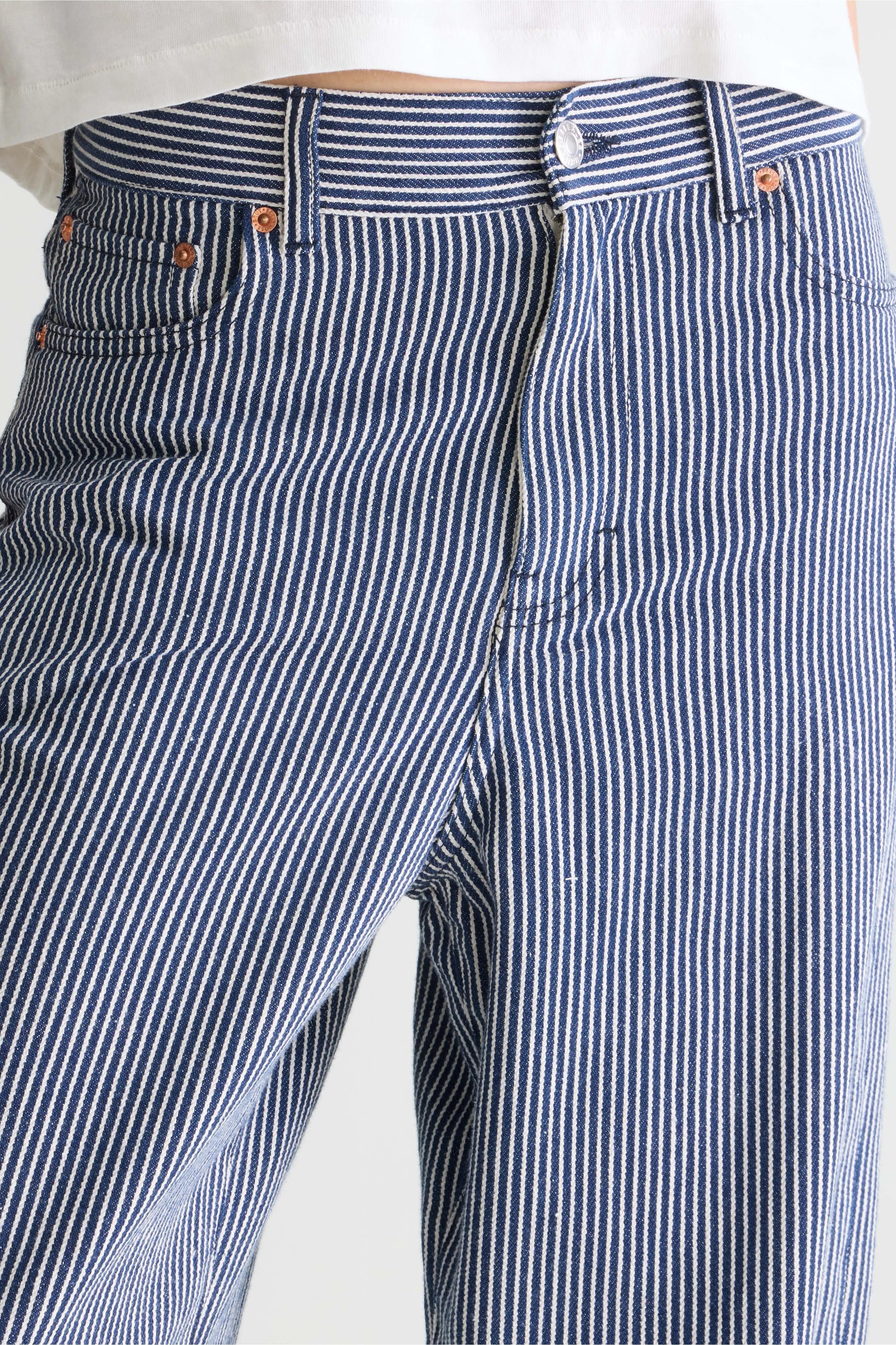 Jean large rayé - Denim N. 64 (252 / W / LT STONE WASH)