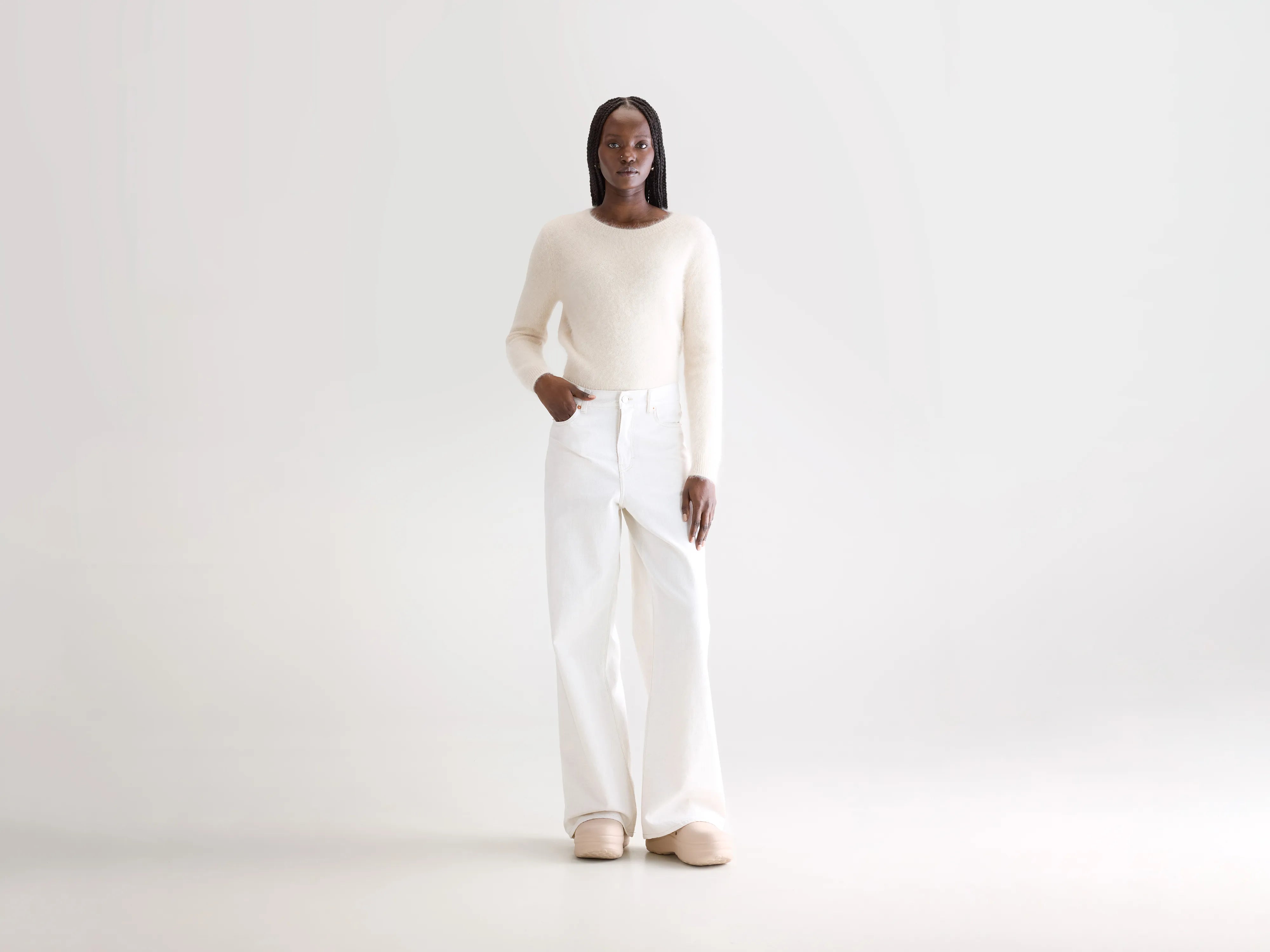 Denim N. 64 wide jeans (252 / W / VINTAGE WHITE)