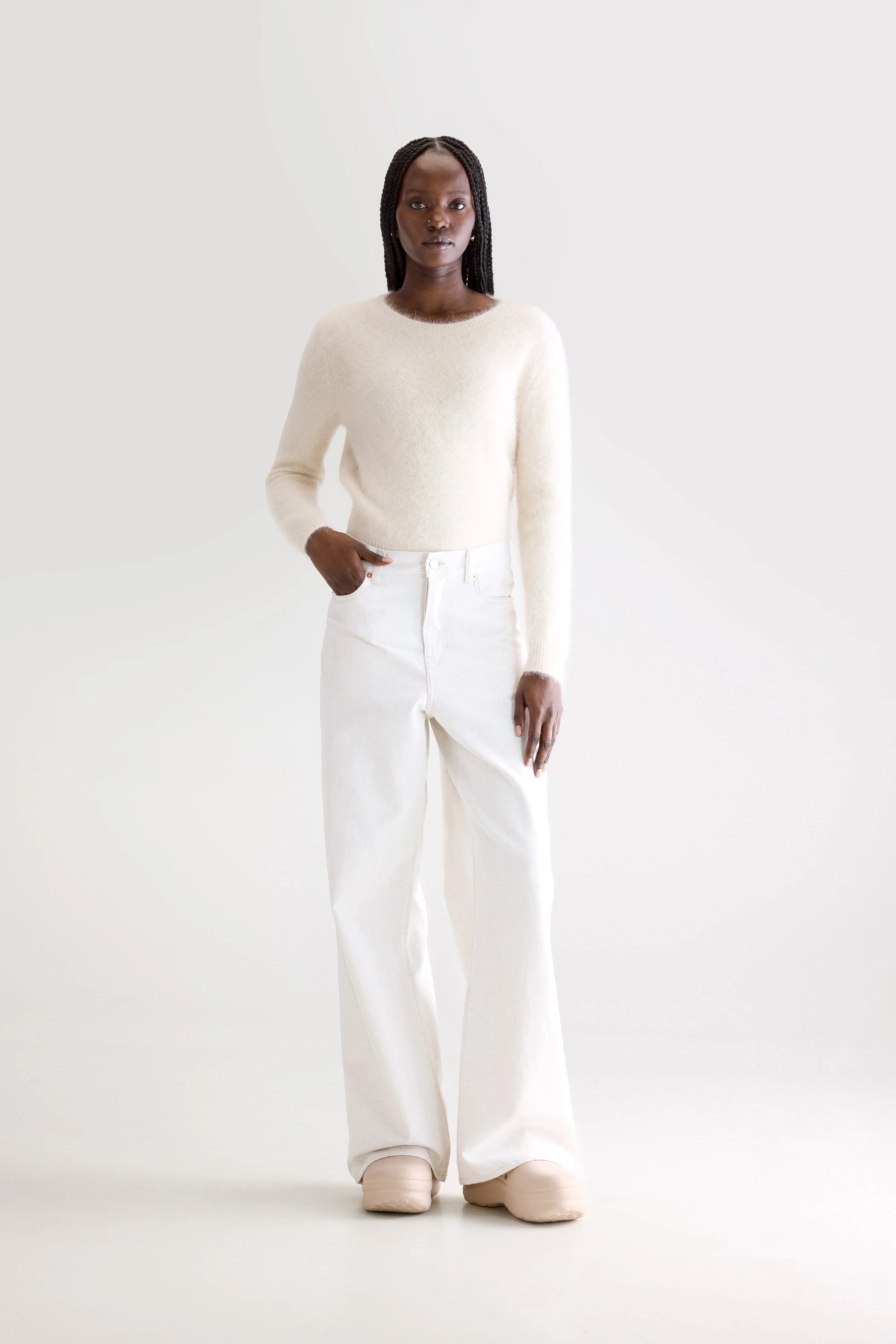 Denim N. 64 Wide Jeans - Vintage white For Women | Bellerose