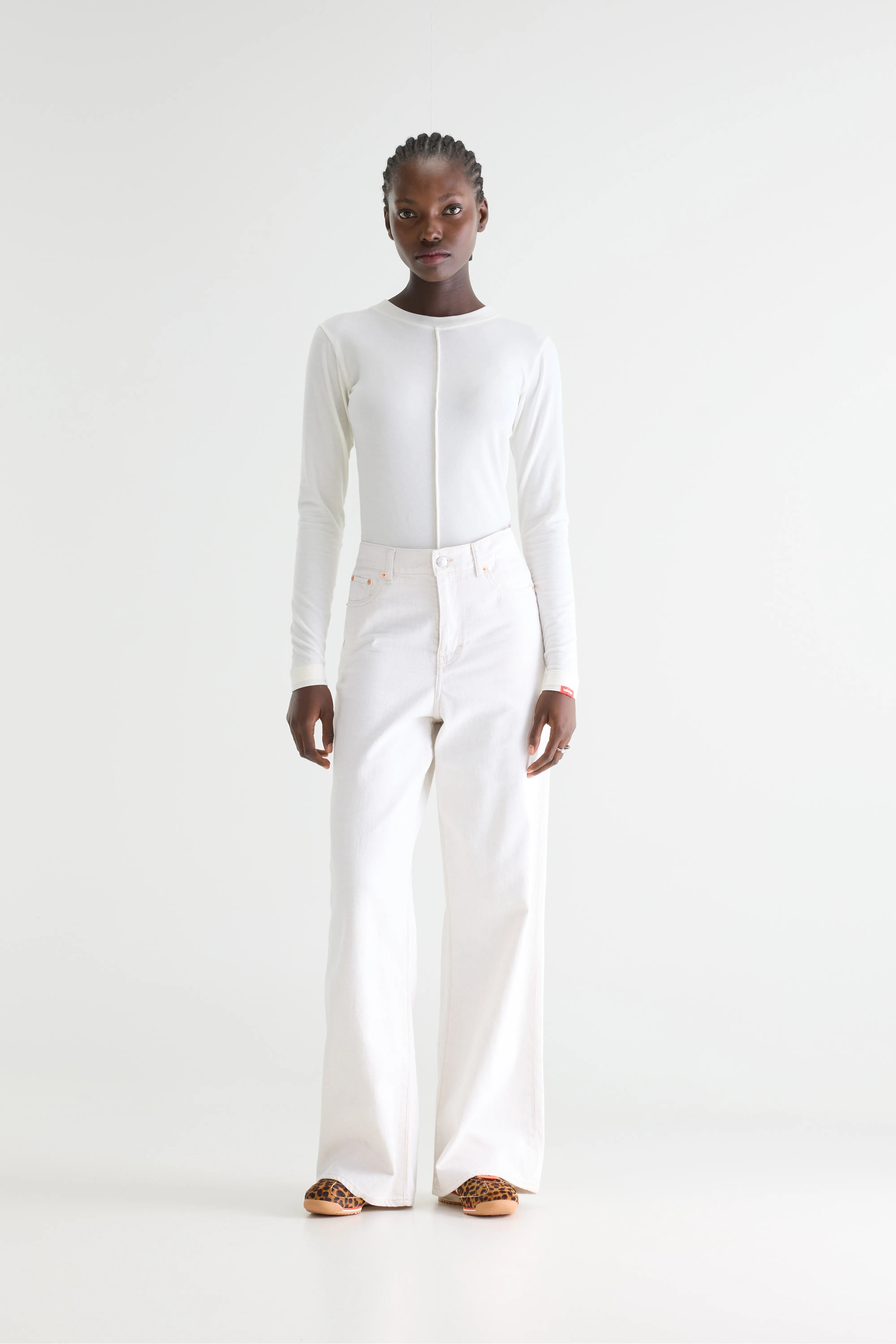 Denim N. 64 - Wijde Witte Jeans - Vintage white Voor Dames | Bellerose