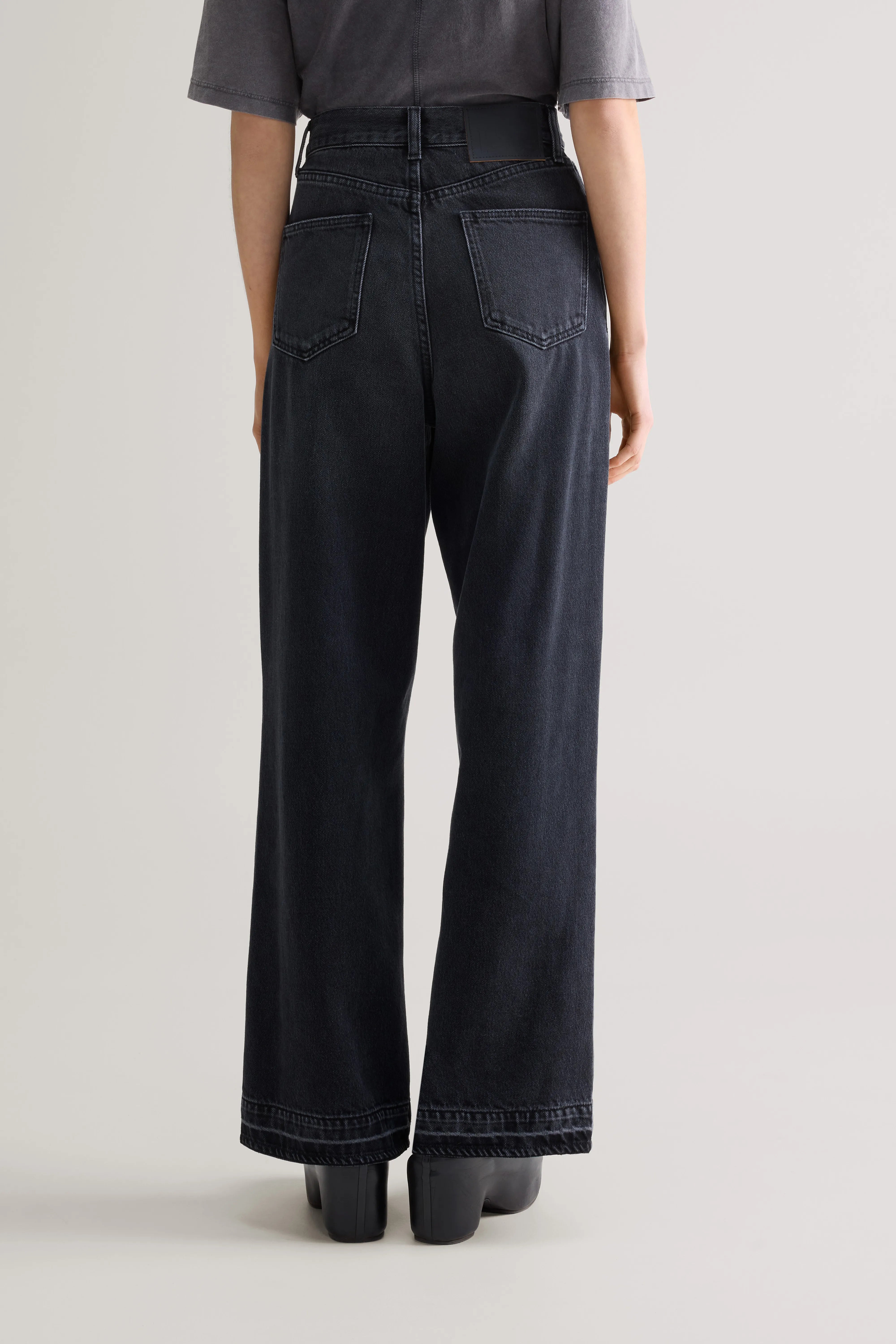 Denim N. 64 Wijde Jeans - Used black Voor Dames | Bellerose