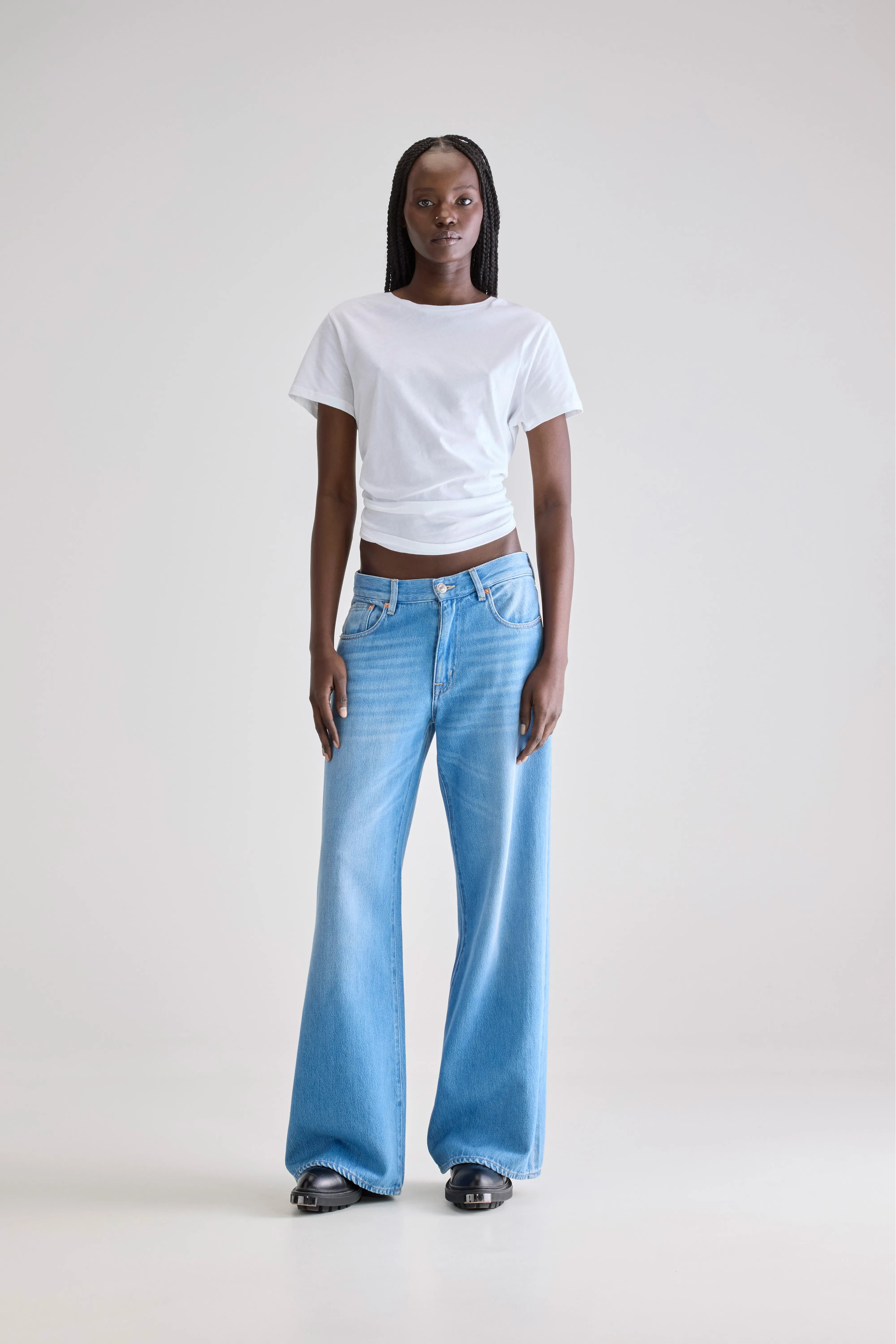 Denim N. 97 Wijde Jeans - Lt blue bleach Voor Dames | Bellerose