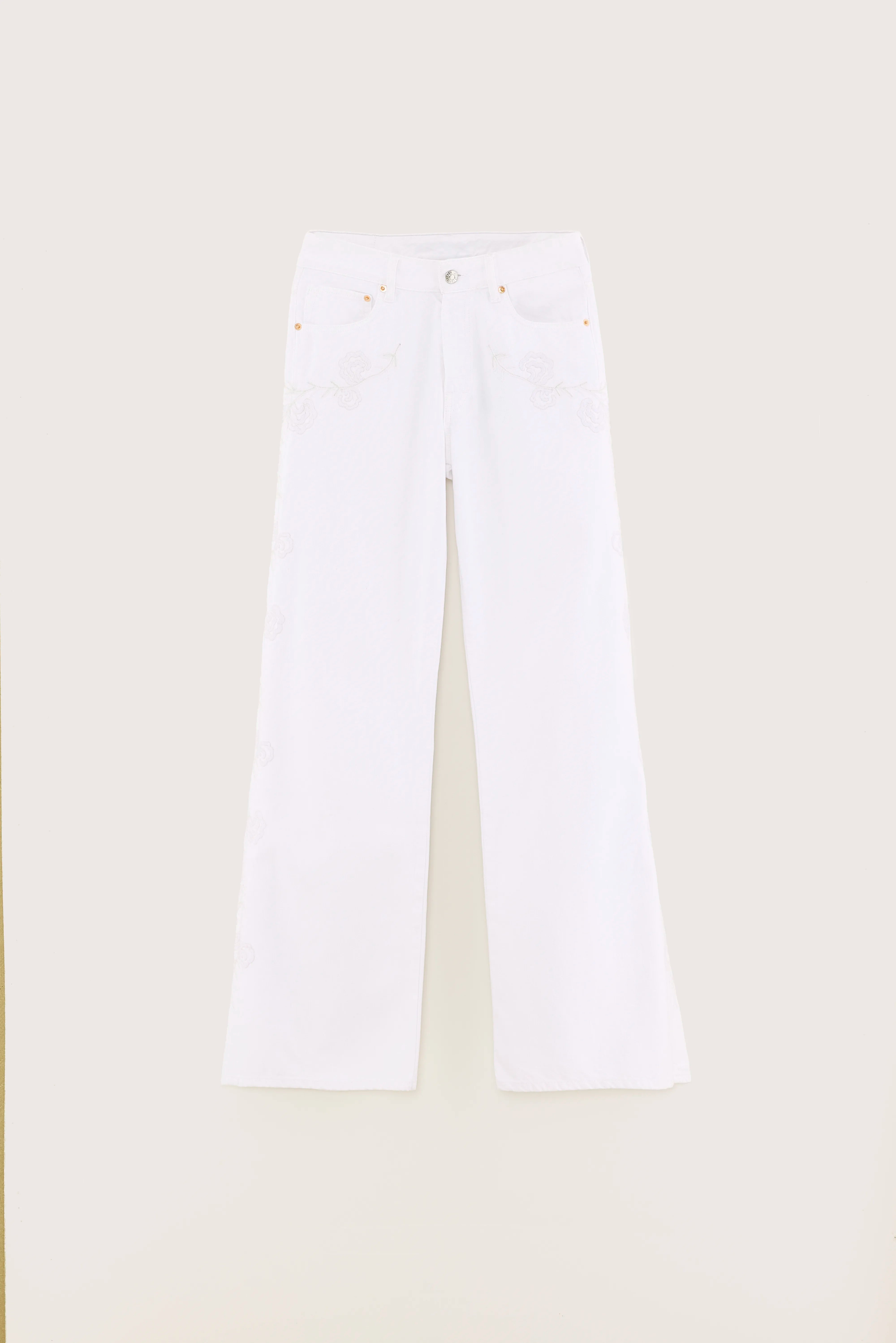 Denim N. 97 geborduurde jeans (251 / W / WHITE)
