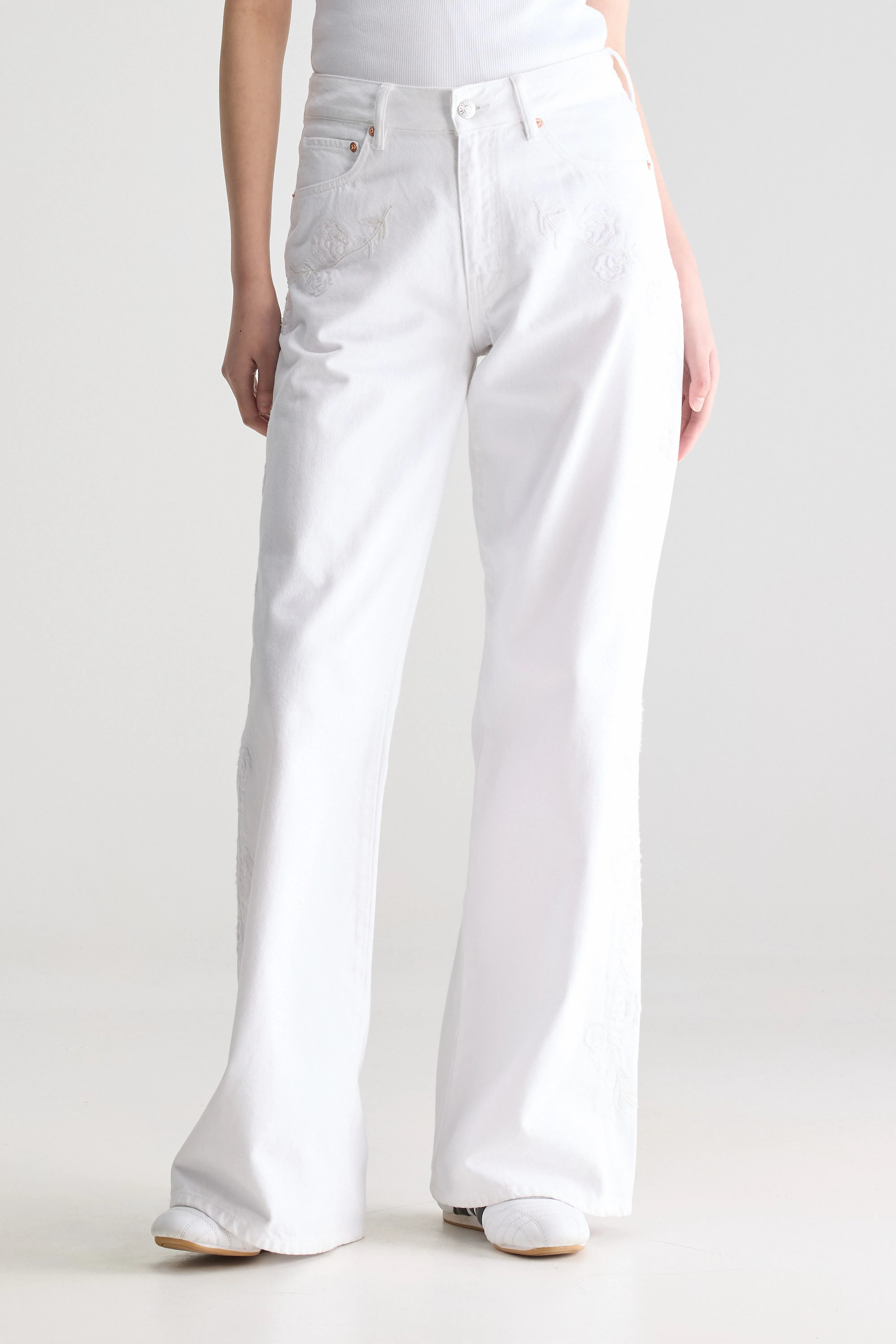 Denim N. 97 Geborduurde Jeans - White Voor Dames | Bellerose