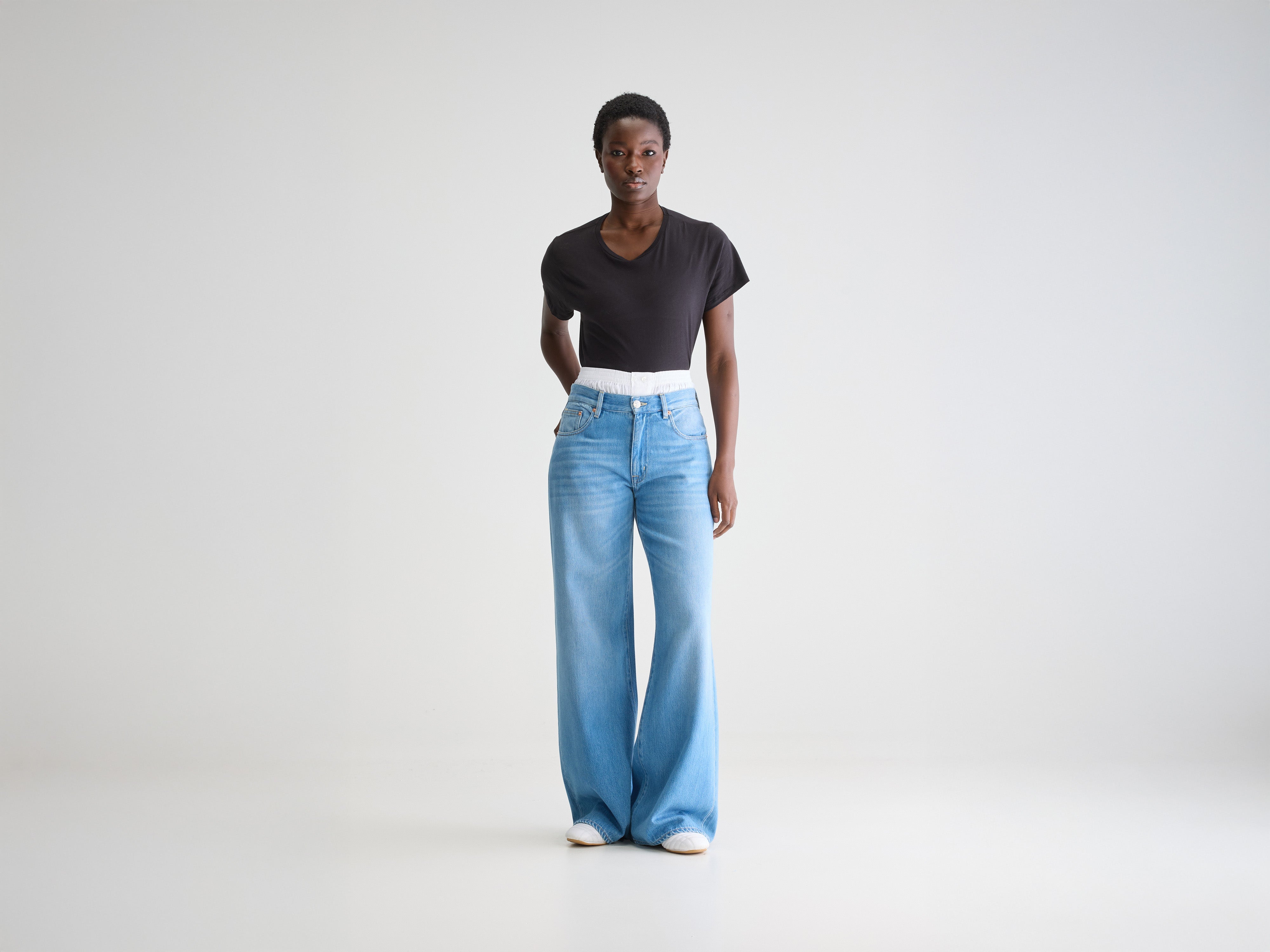 Denim N. 97 wide jeans (251 / W / LT BLUE BLEACH)