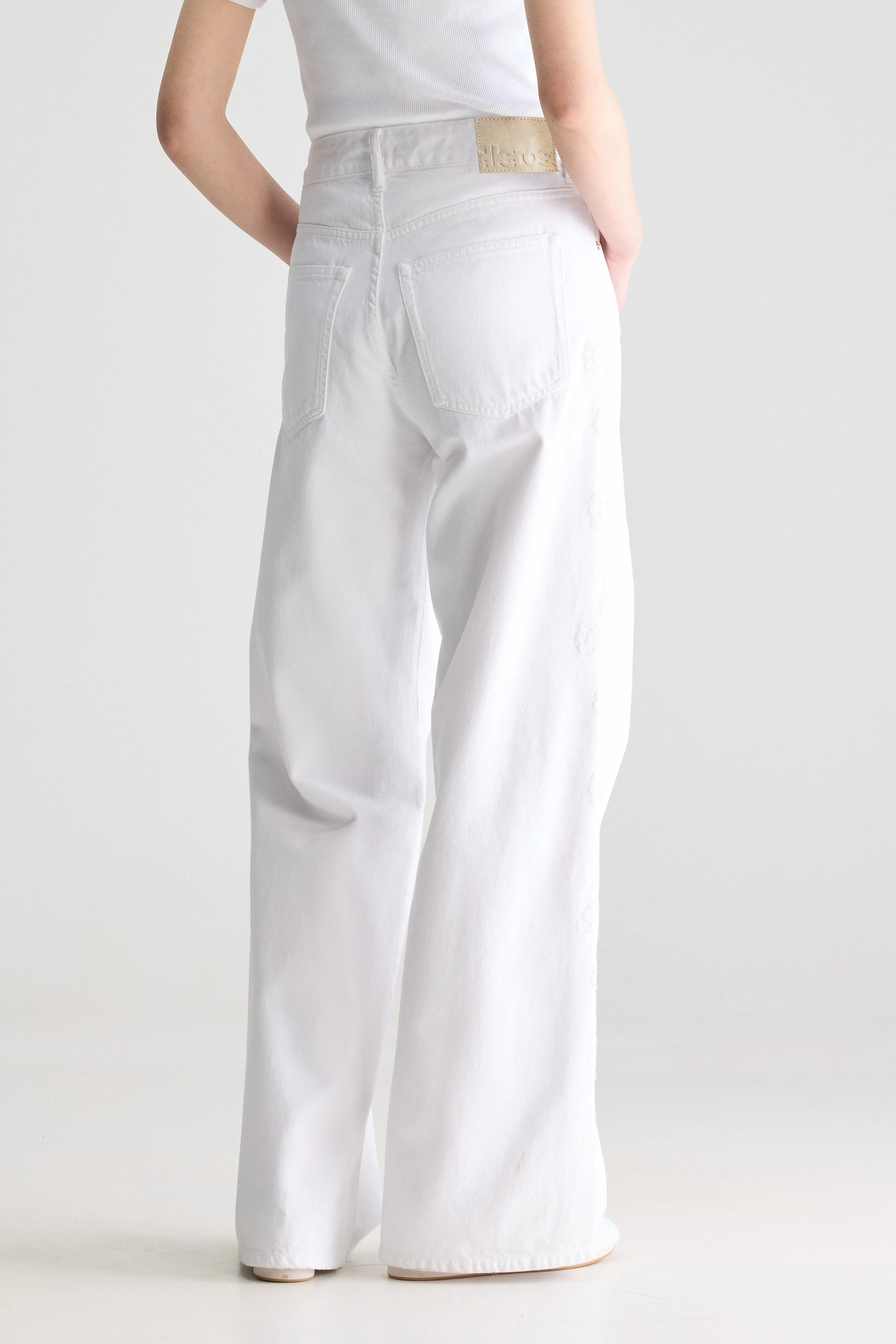 Denim N. 97 Wide Jeans - White For Women | Bellerose