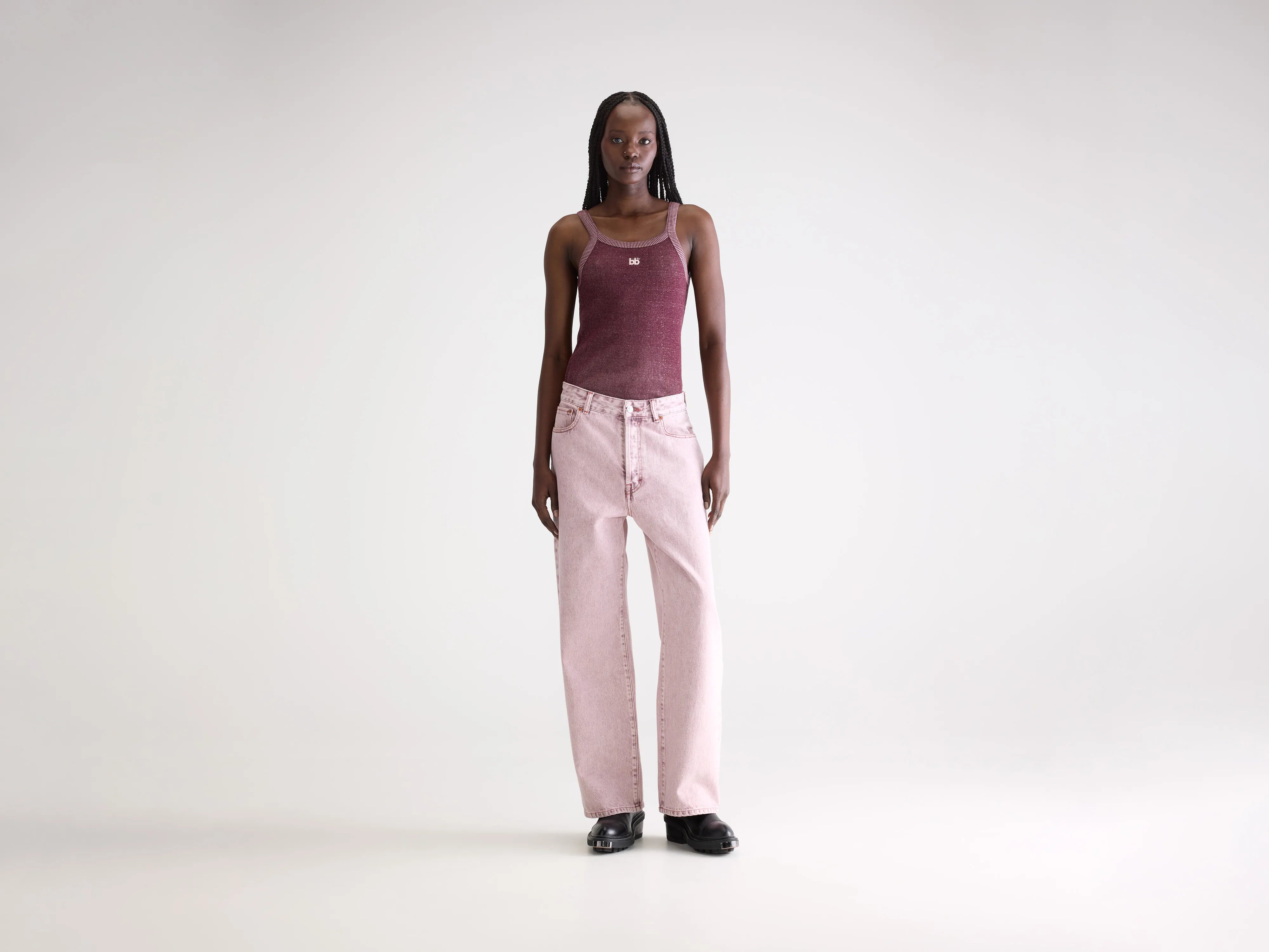 Denim N. 66 wijde jeans (251 / W / PINK SNOW)