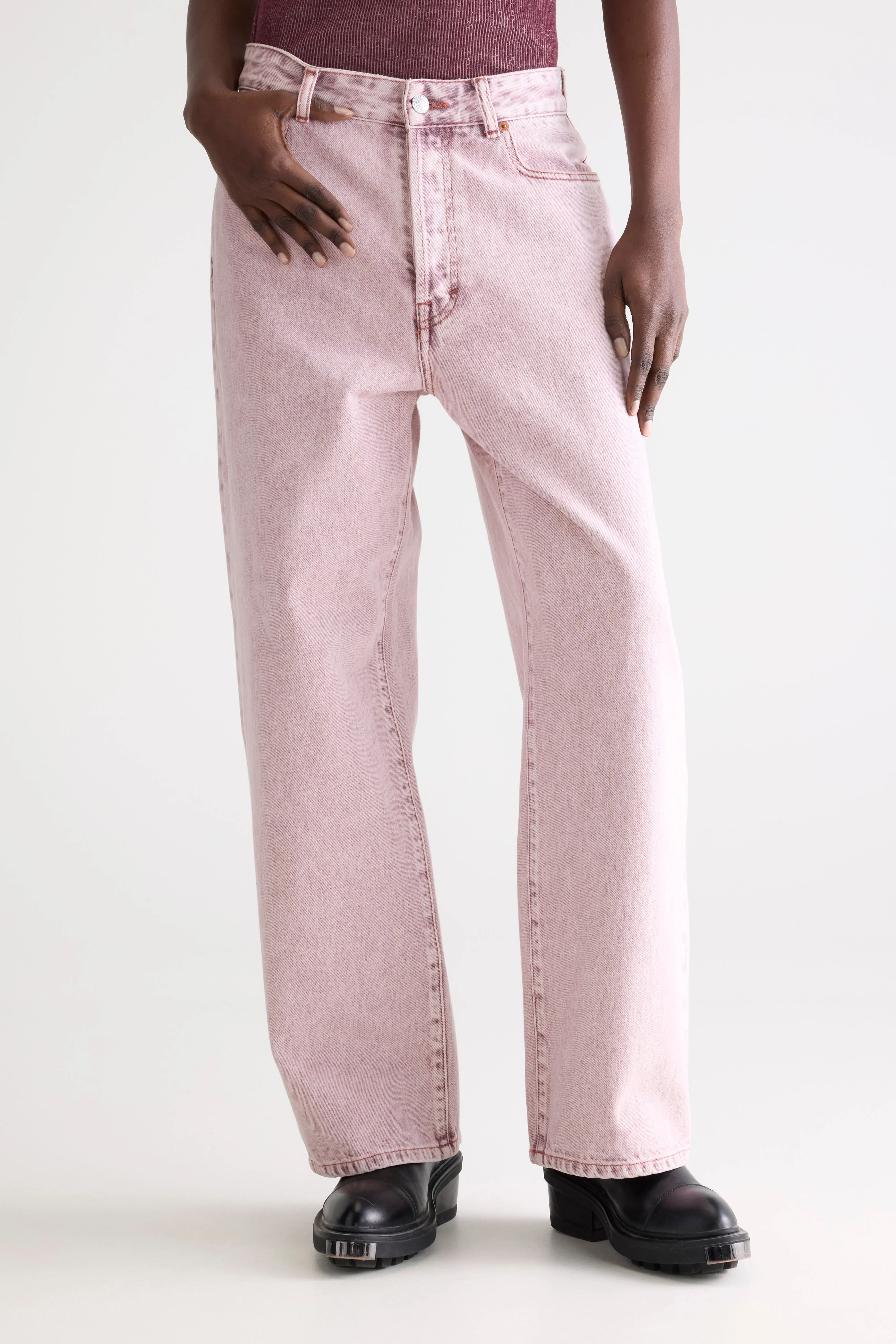 Denim N. 66 wijde jeans (251 / W / PINK SNOW)