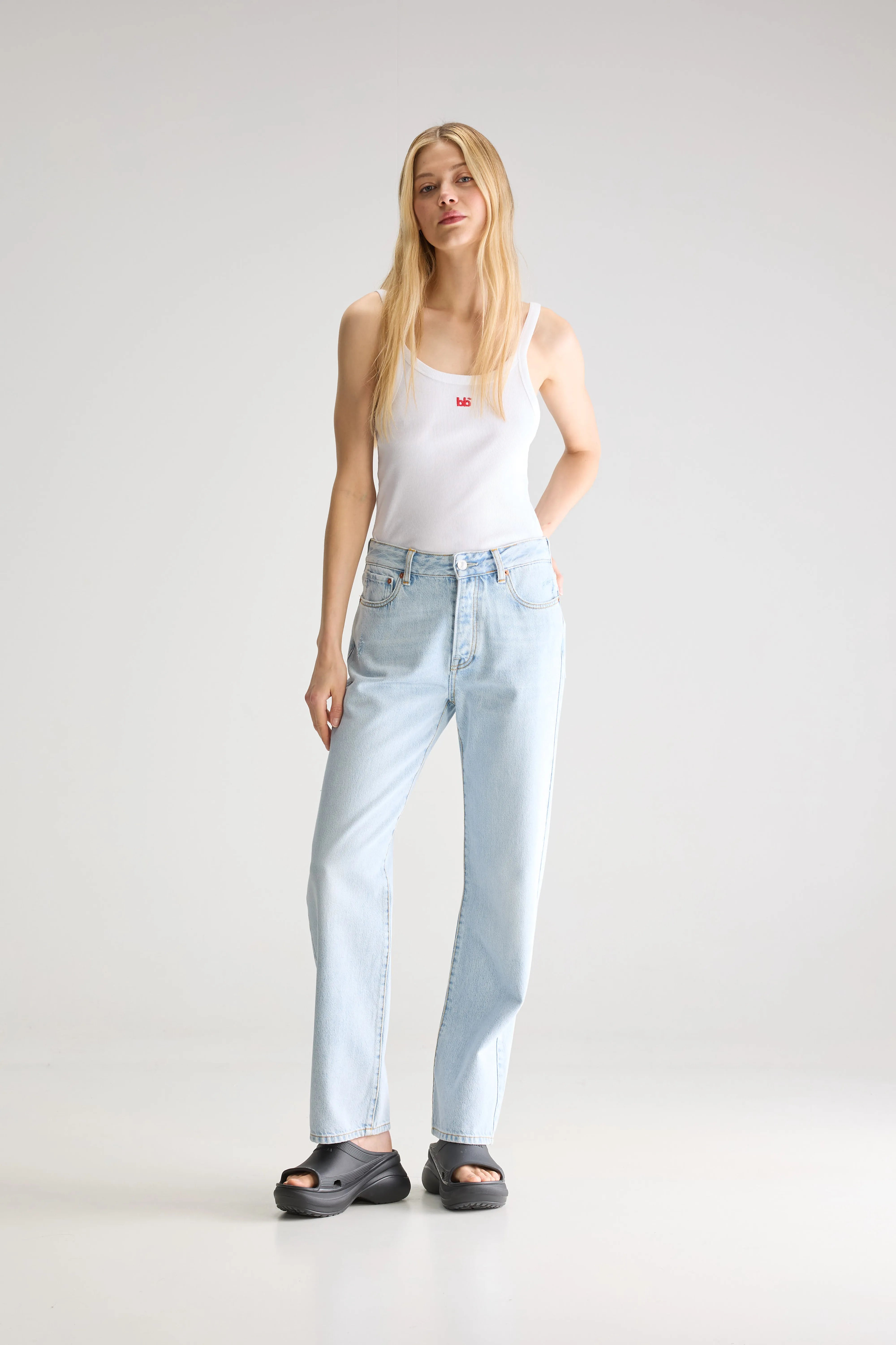 Denim N. 32 Straight Jeans - Used lt blue For Women | Bellerose