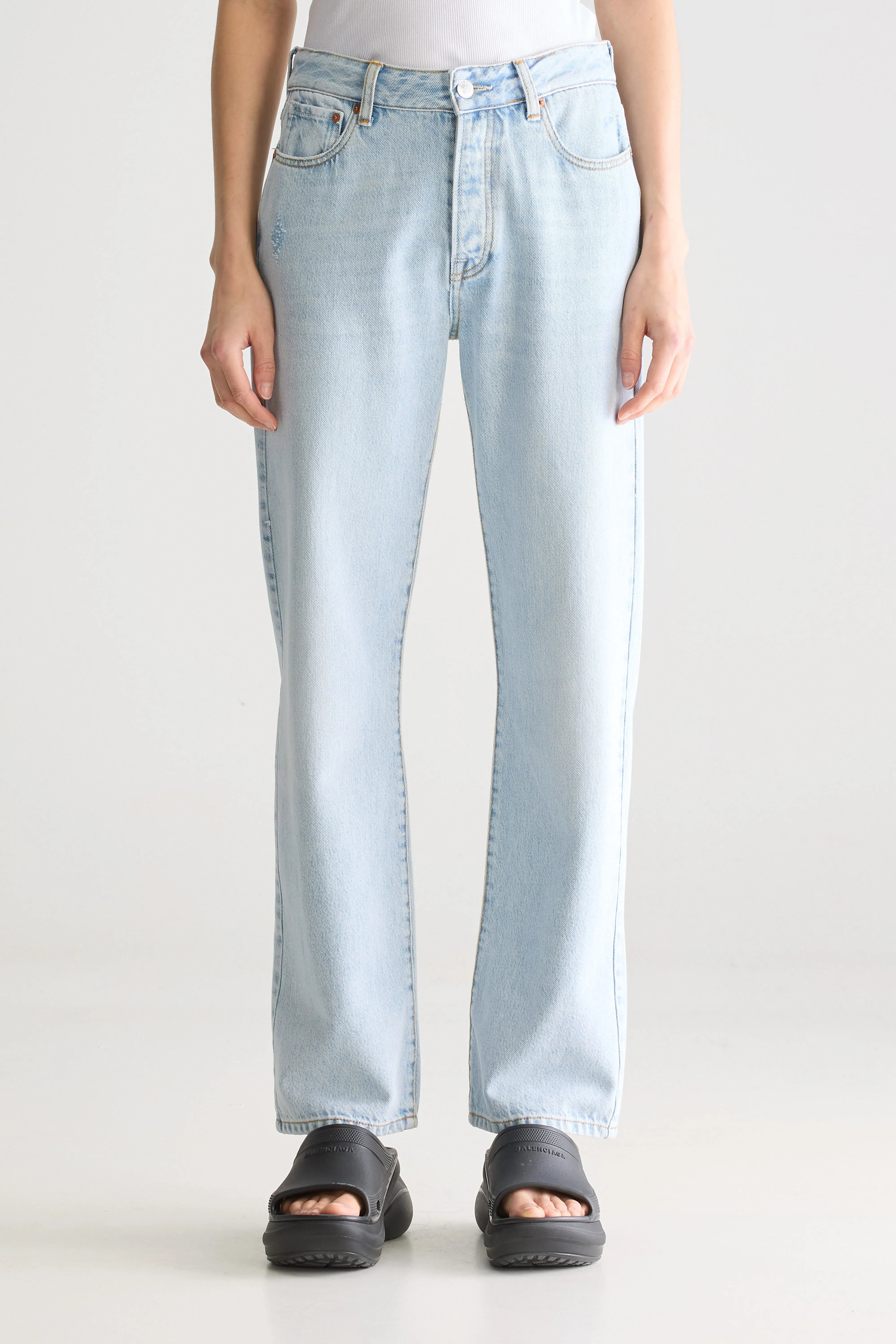 Denim N. 32 Straight Jeans - Used lt blue For Women | Bellerose