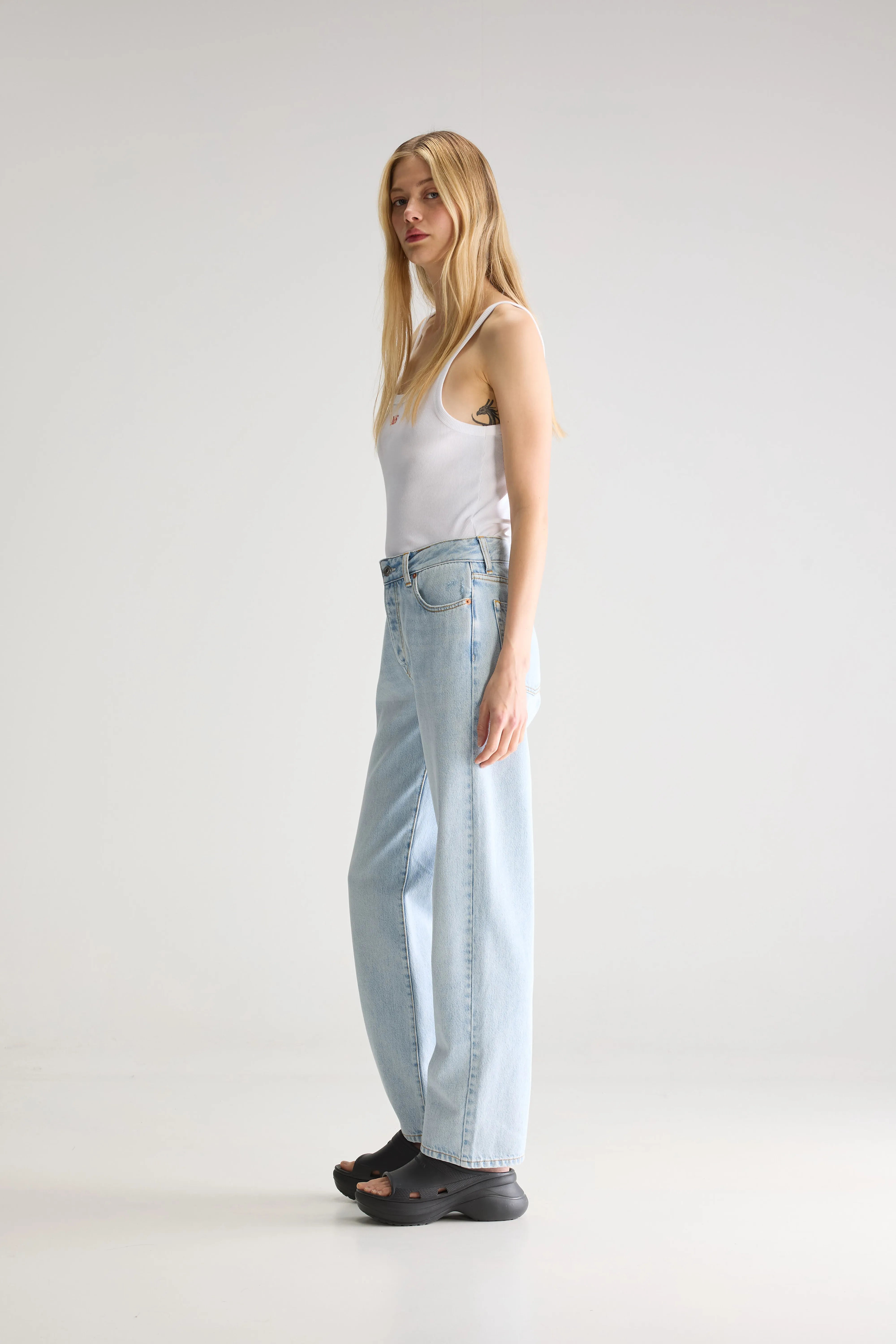 Denim N. 32 Straight Jeans - Used lt blue For Women | Bellerose