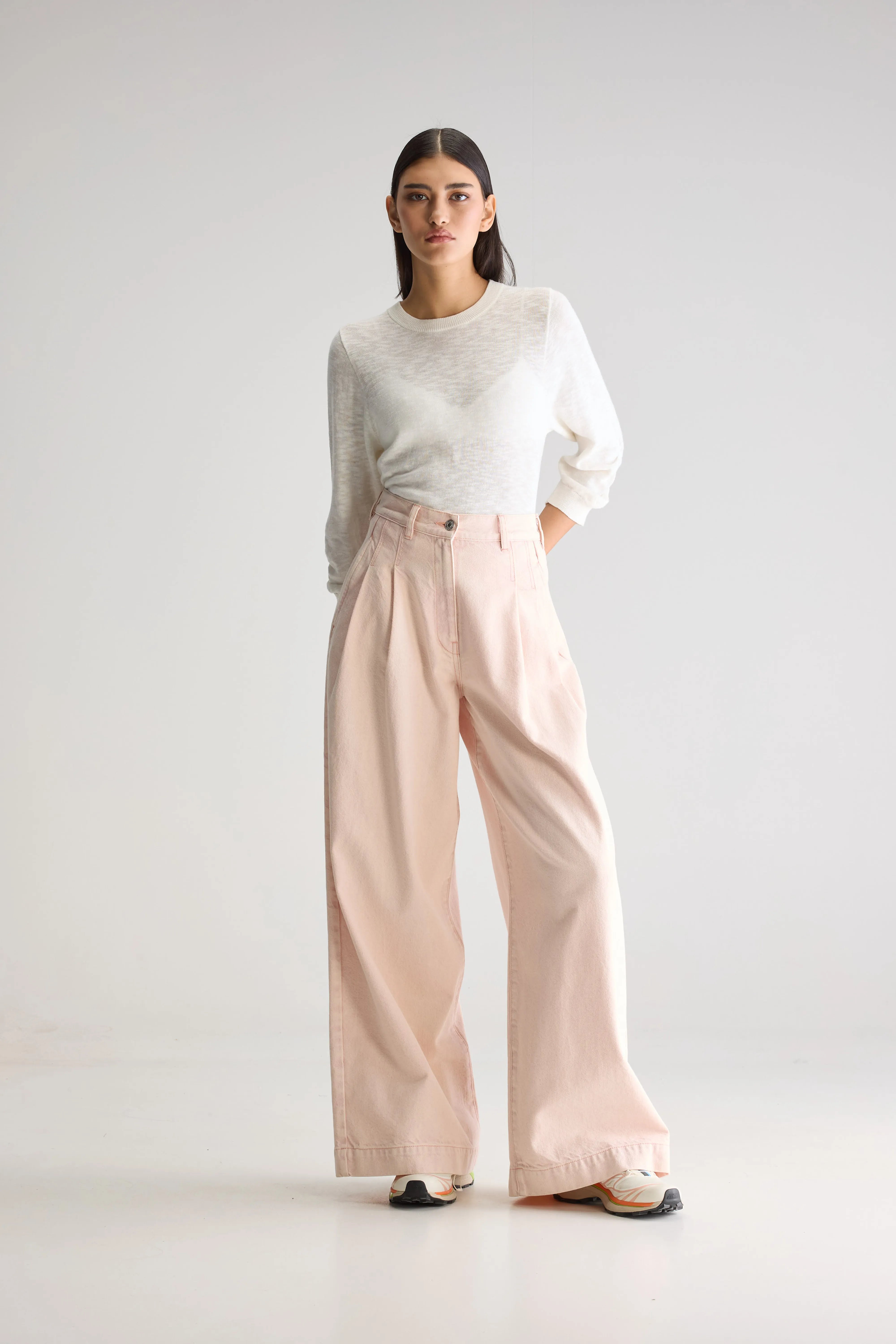 Denim N. 74 Superwijde Jeans - Light rose Voor Dames | Bellerose