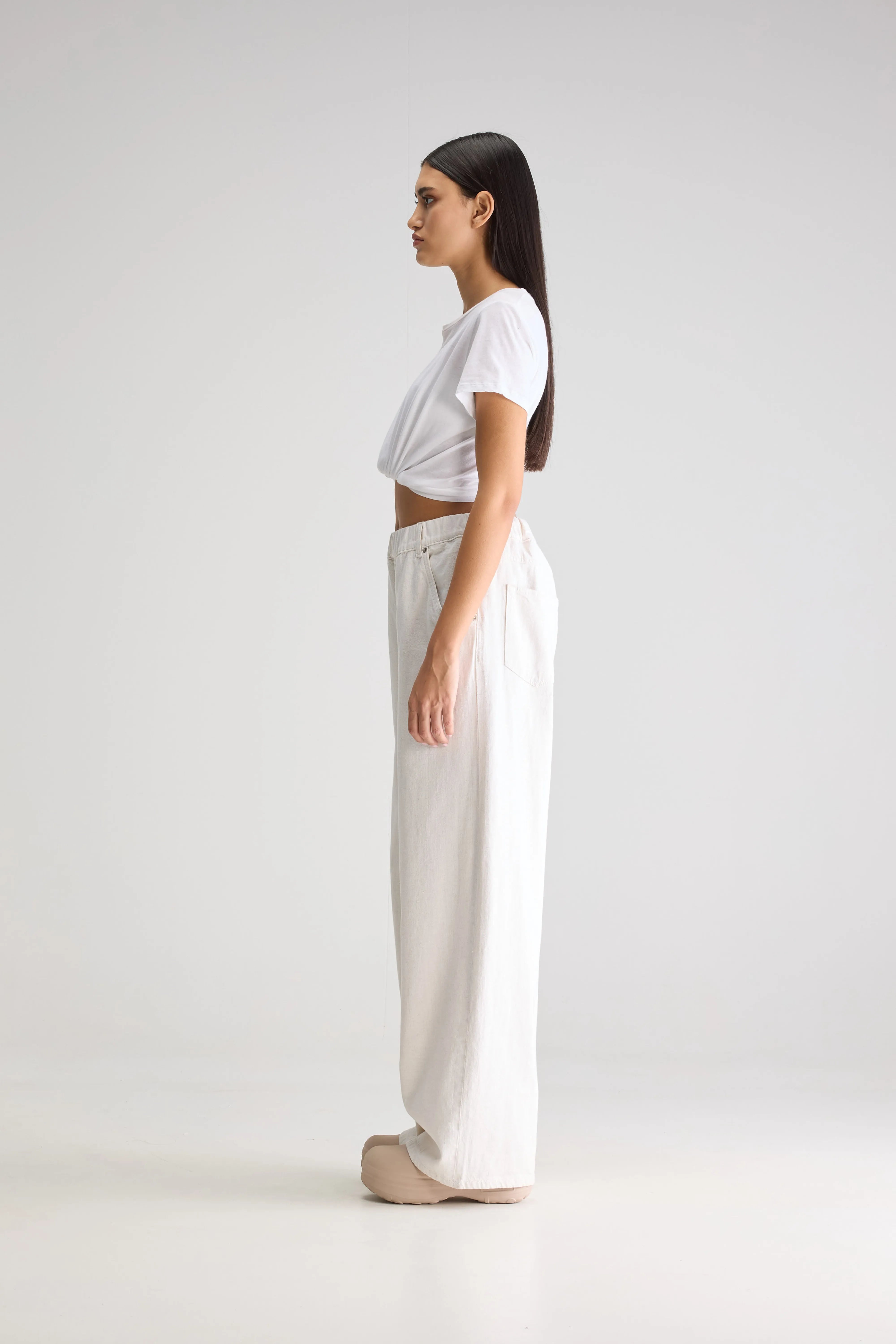 Jean Large Galina - Vintage white Pour Femme | Bellerose