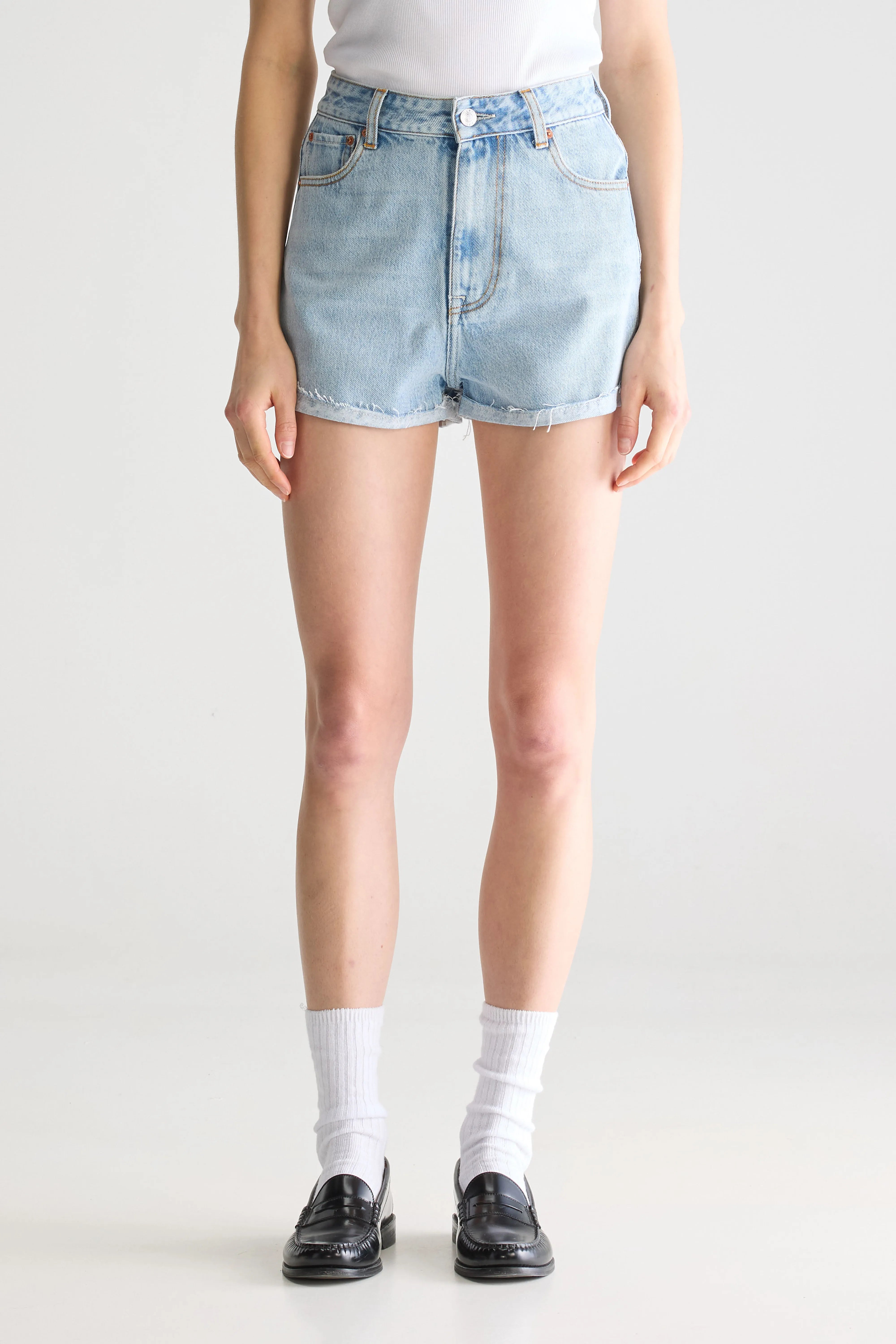 Party Wide Denim Shorts - Used lt blue For Women | Bellerose