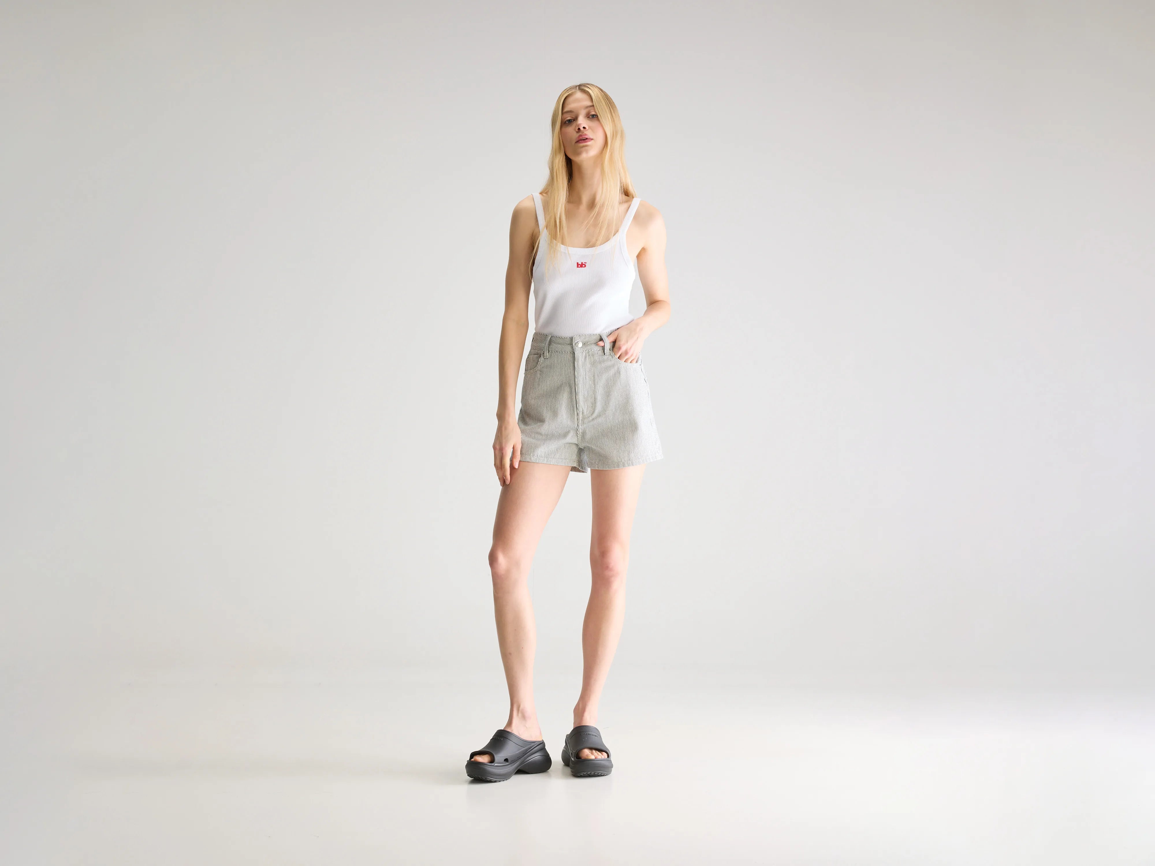 Party wide denim shorts (251 / W / 60S STONE WASH)