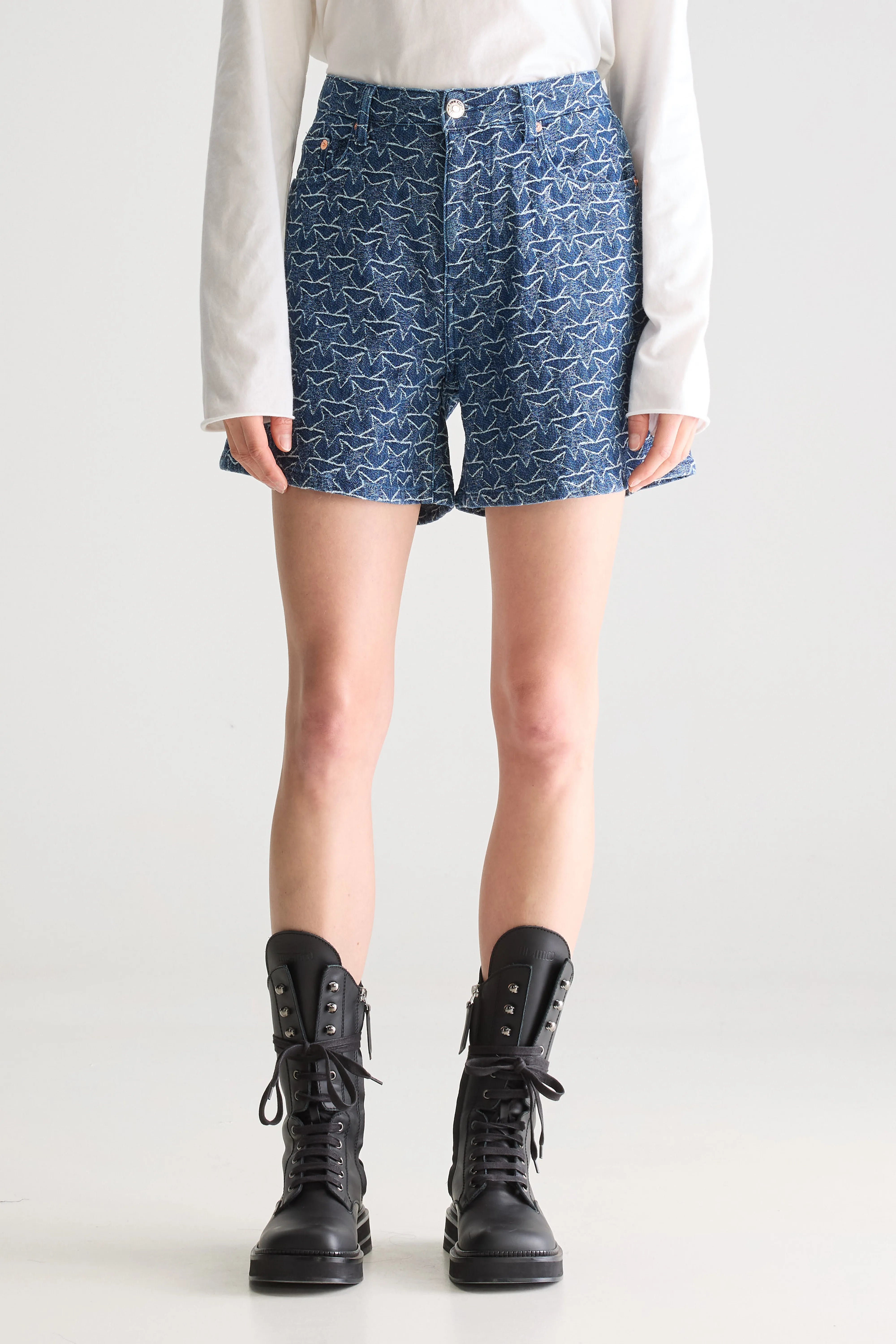 Pactol Wide Denim Shorts - Rinse For Women | Bellerose