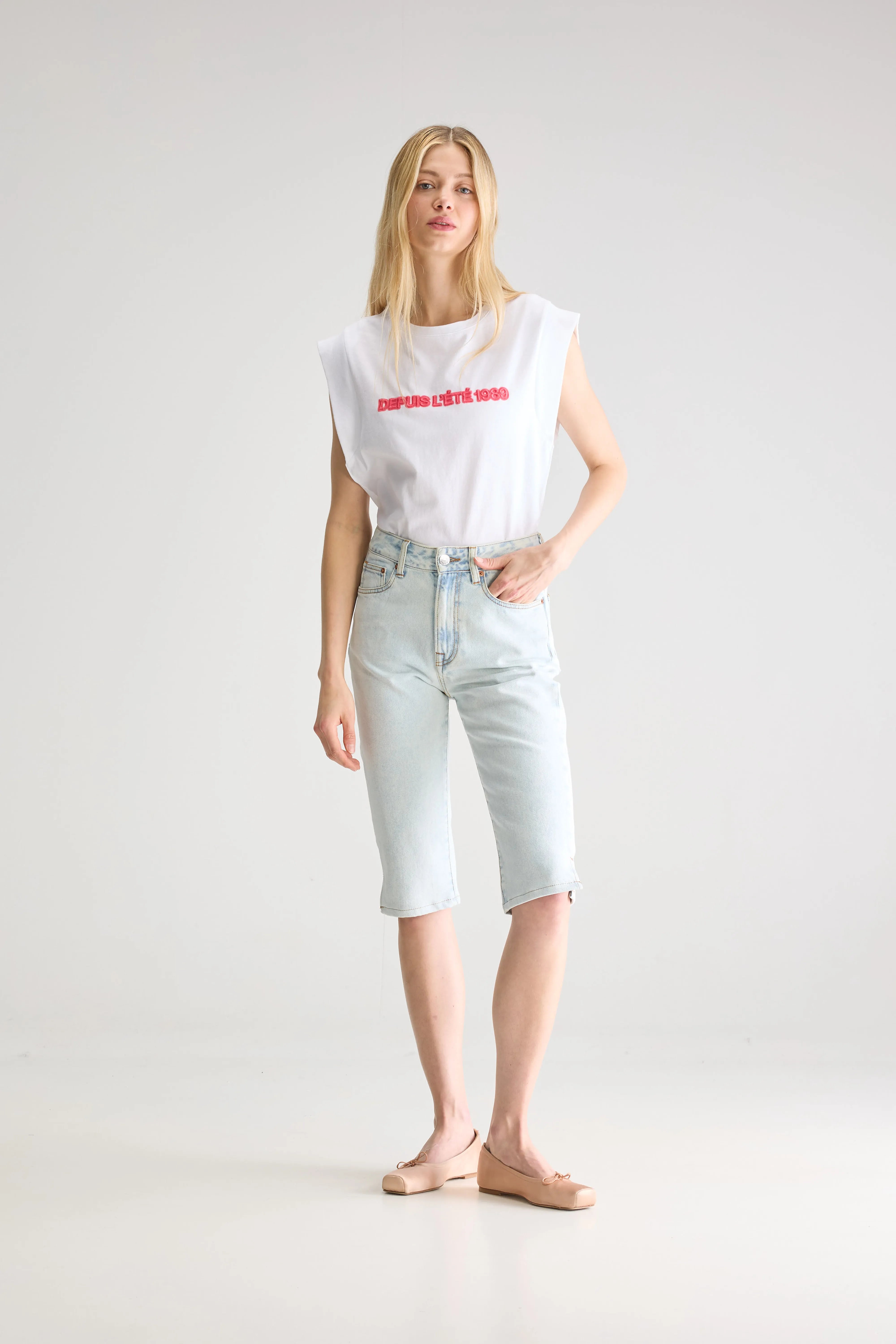 Pearce Capri Jeans - Lt blue bleach For Women | Bellerose