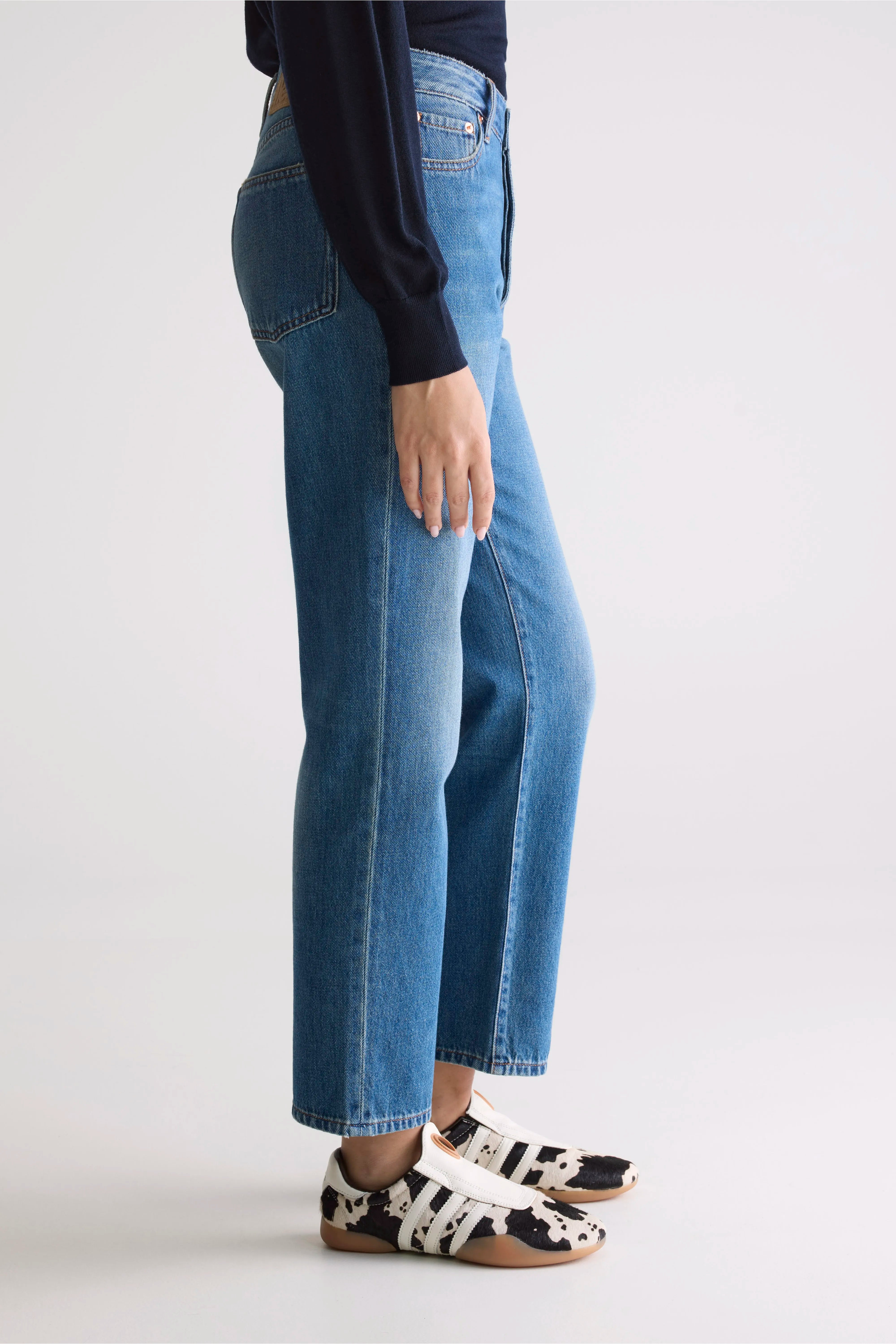 Denim N. 34 Jean Régulier - Used md blue Pour Femme | Bellerose