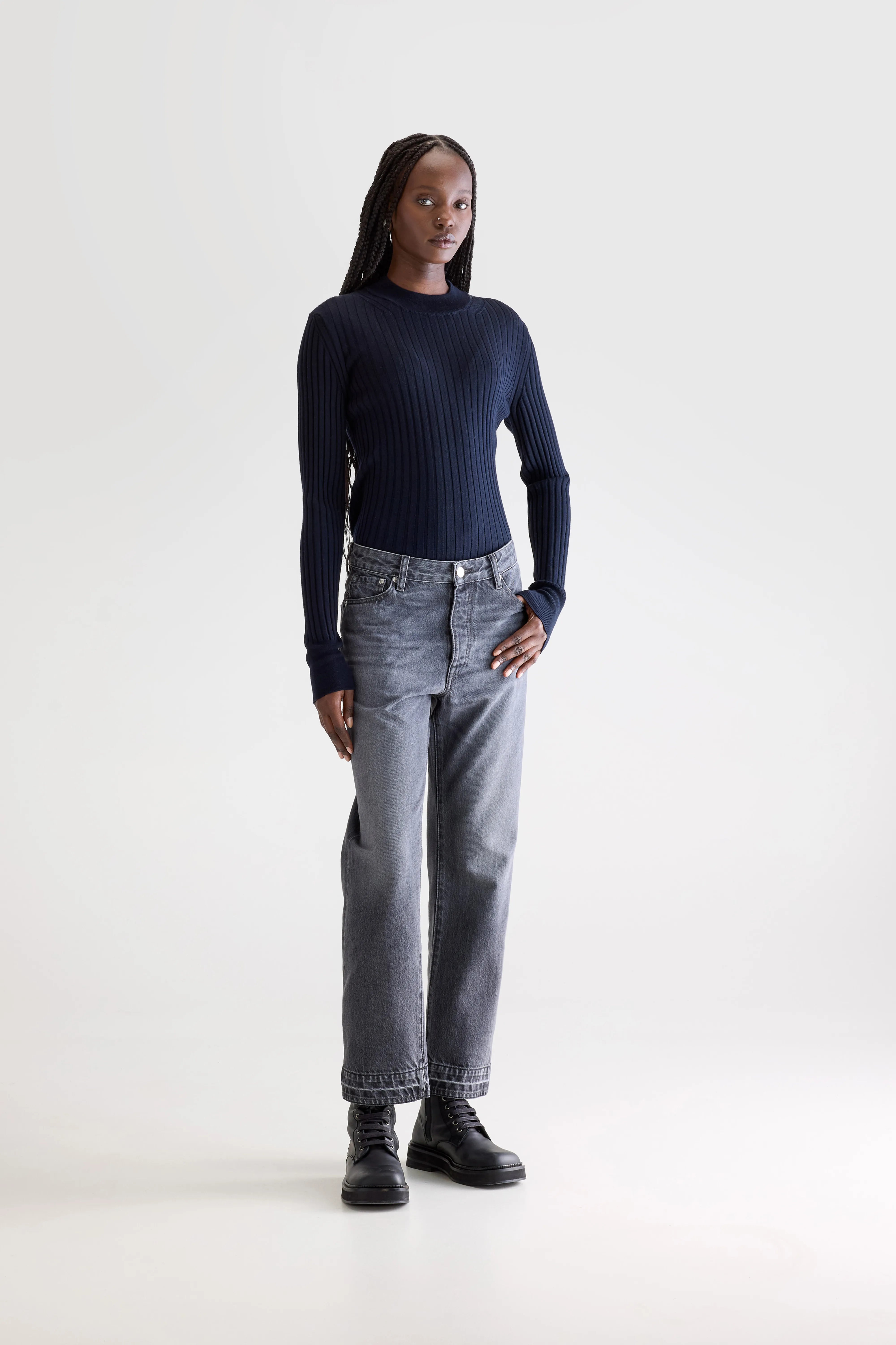 Denim N. 34 Jean Régulier - Used black Pour Femme | Bellerose