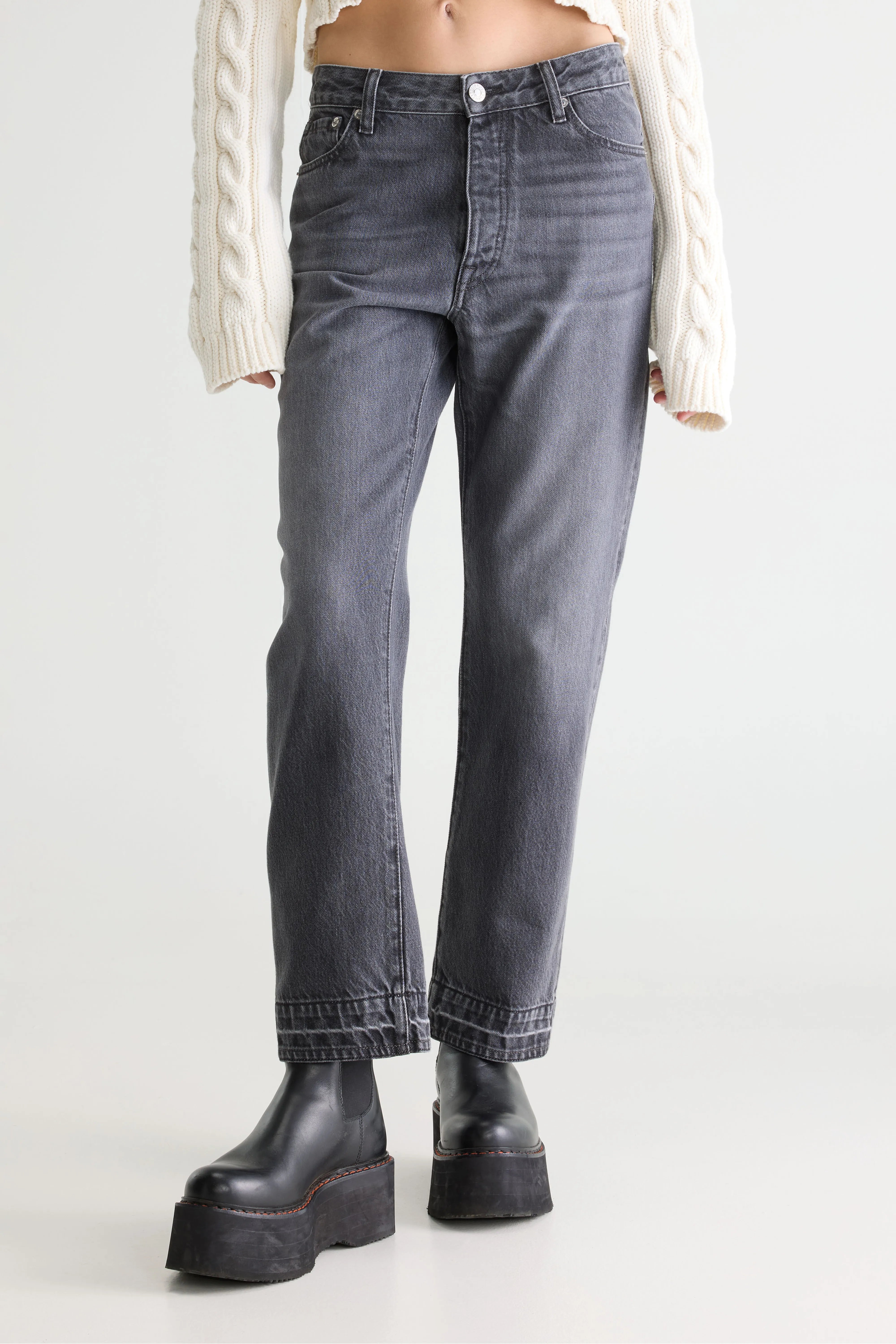 Denim N. 34 Jean Régulier - Used black Pour Femme | Bellerose