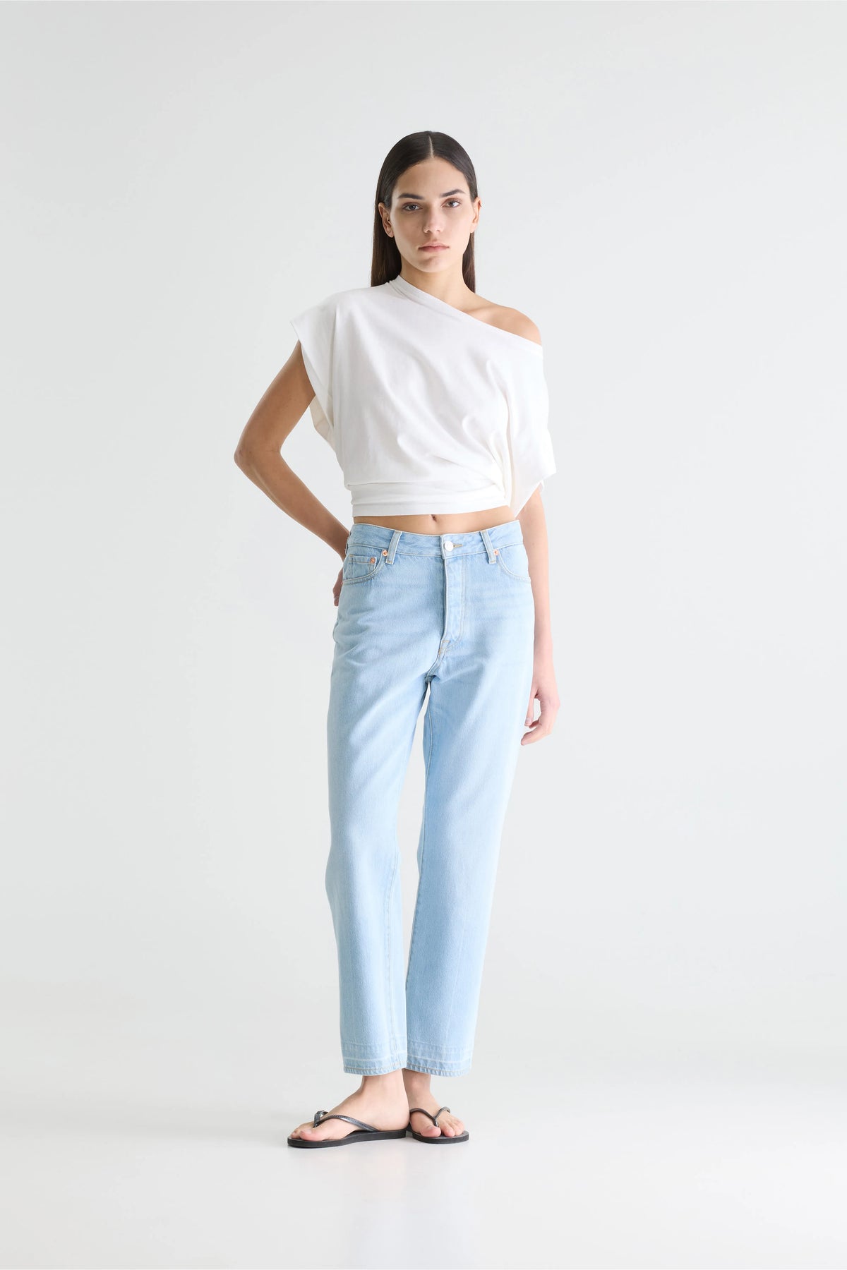 Jean Régulier Bleu Clair - Denim N. 34 - Used light blue Pour Femme | Bellerose