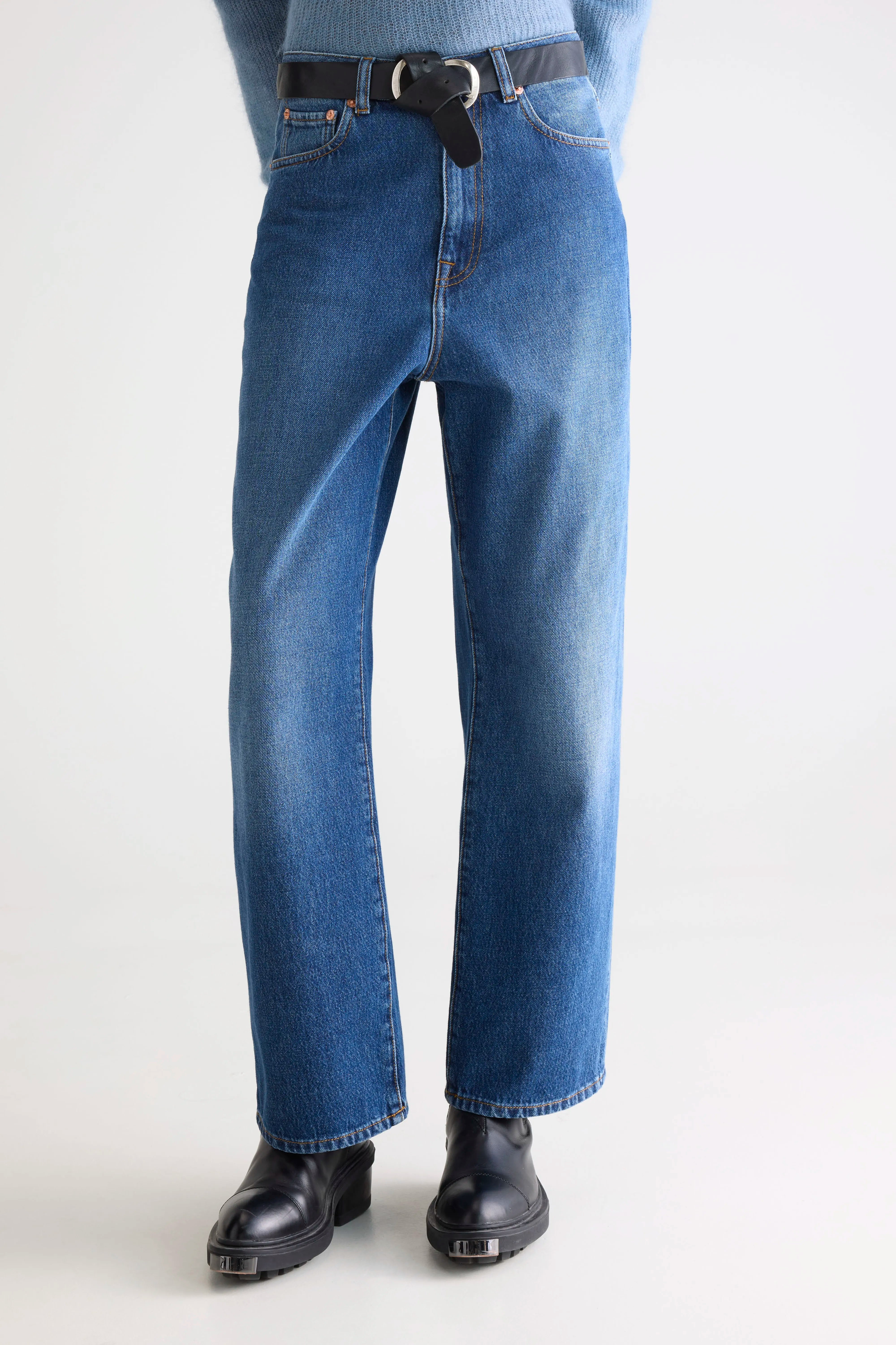 Denim N. 61 Wide Jeans - Stone wash For Women | Bellerose