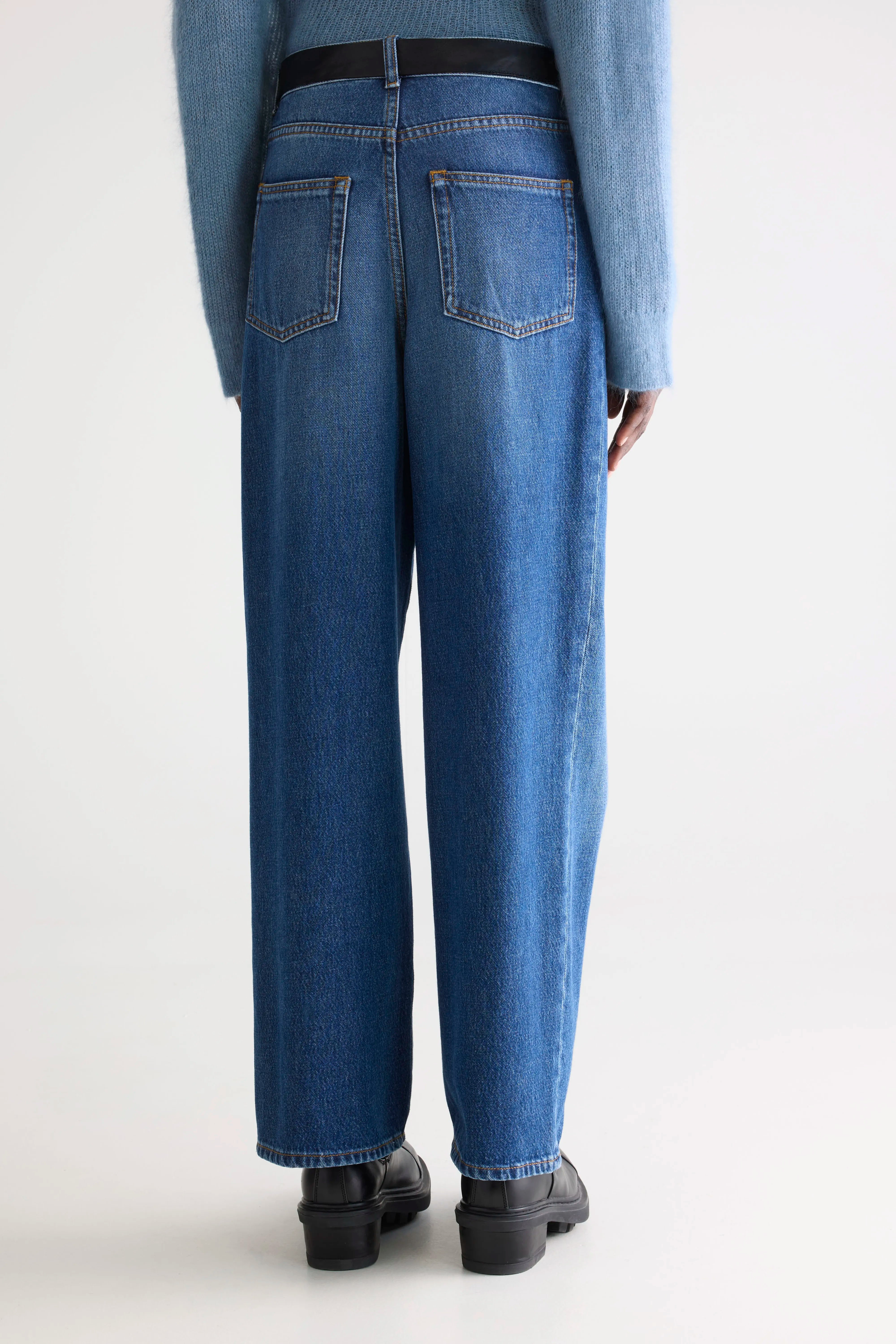 Denim N. 61 - Wide Blue Jeans - Stone wash For Women | Bellerose