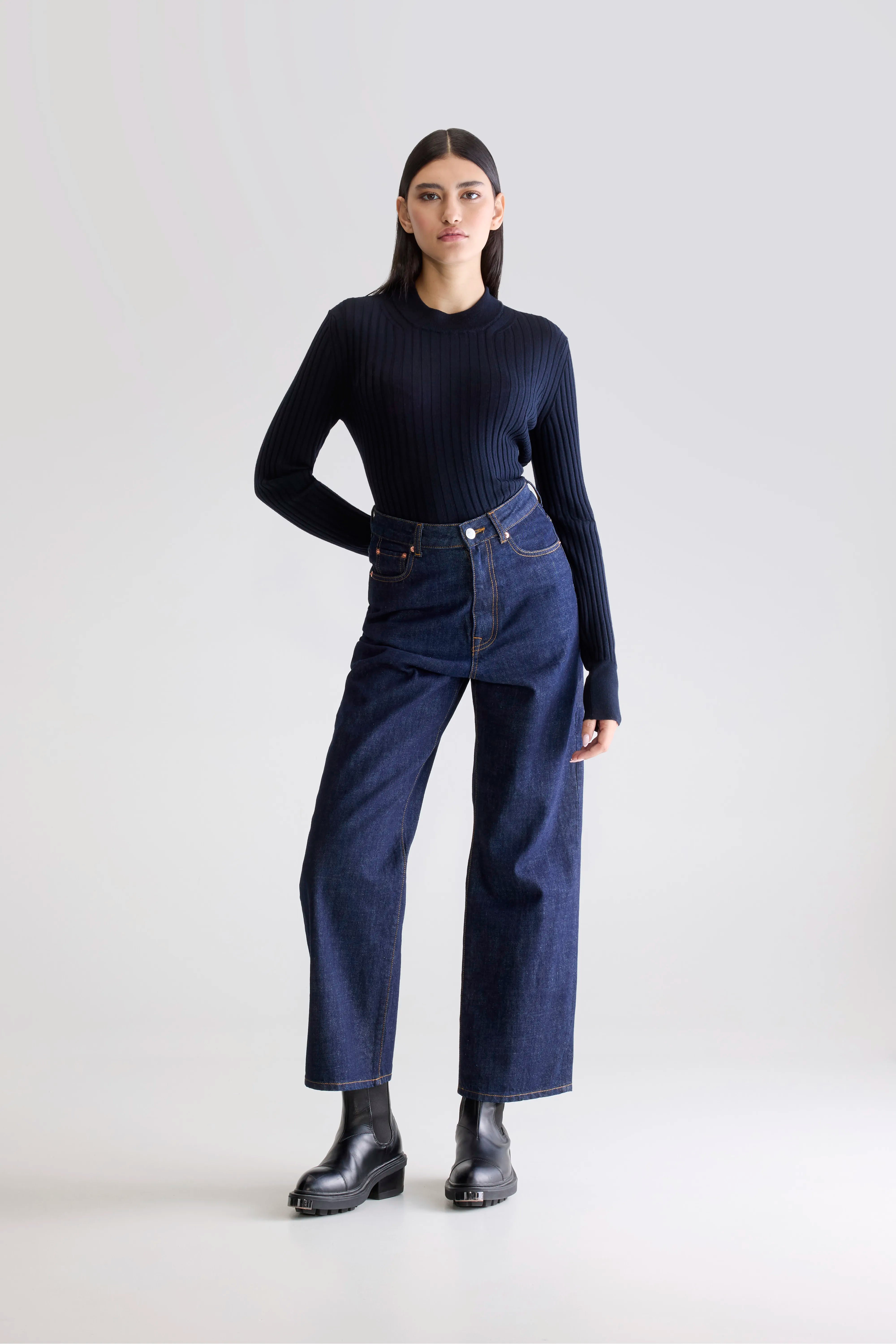 Denim N. 61 Wide Jeans - Blue rinse For Women | Bellerose