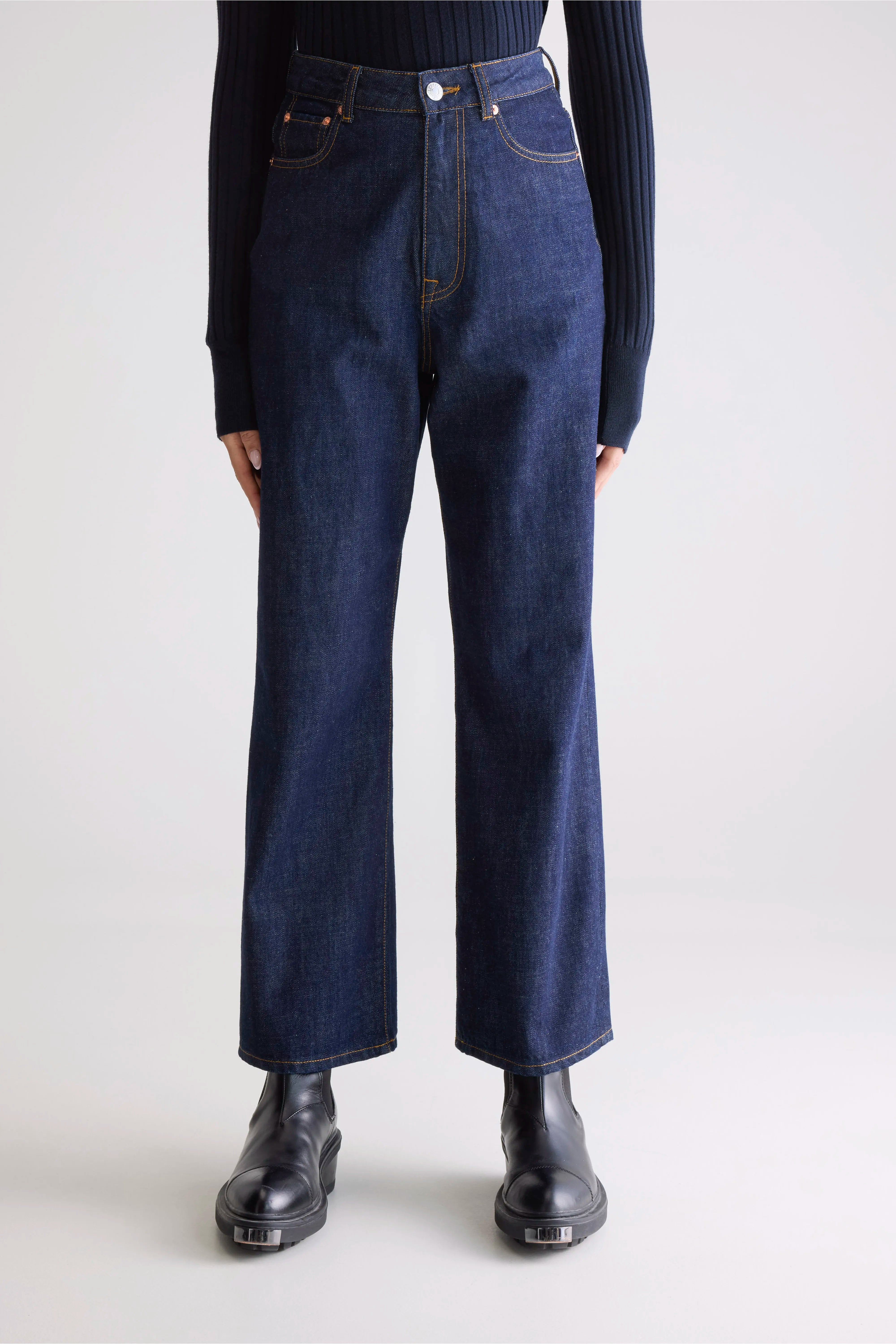 Denim N. 61 Wide Jeans - Blue rinse For Women | Bellerose