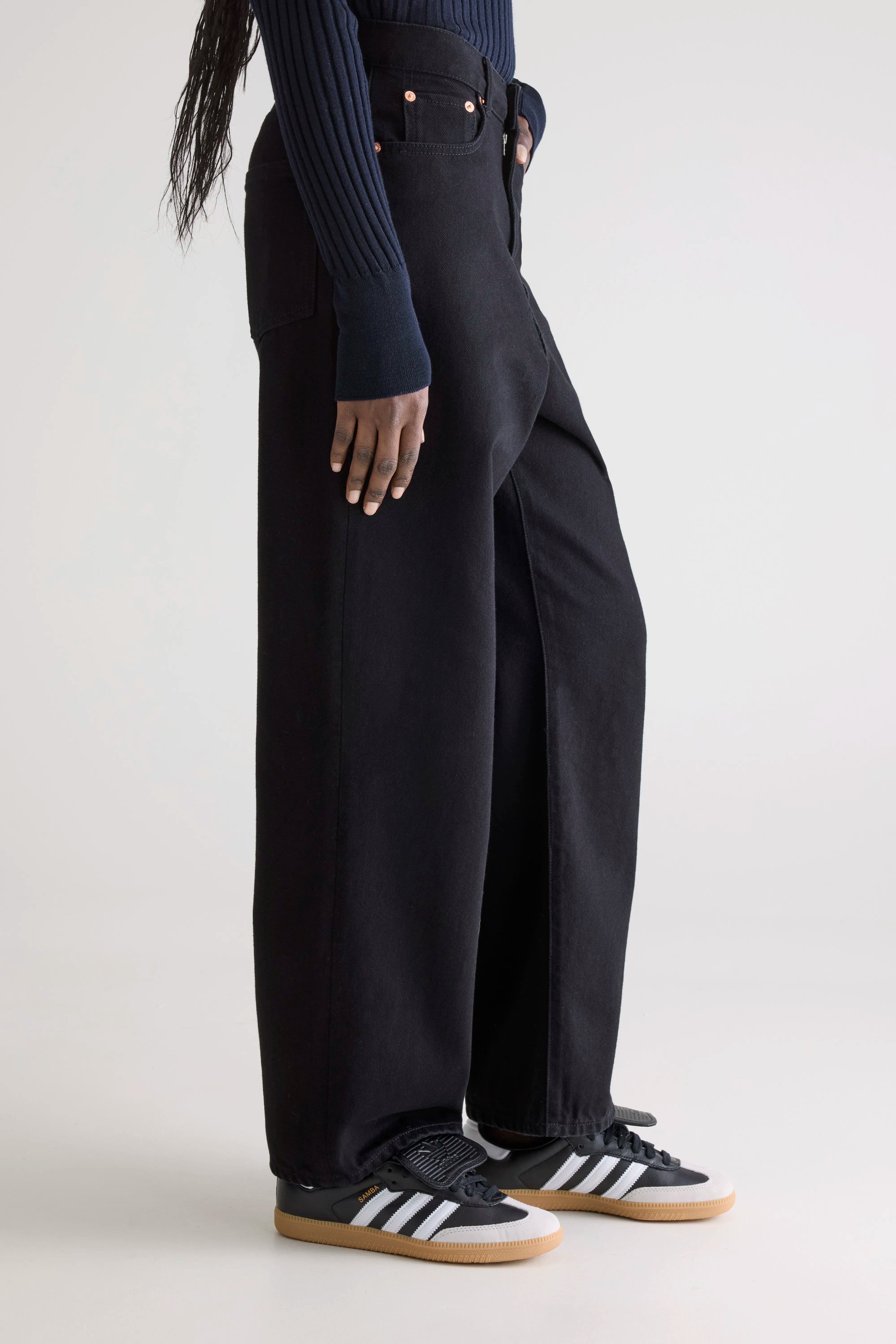 Denim N. 61 Wide Jeans - Black rinse For Women | Bellerose