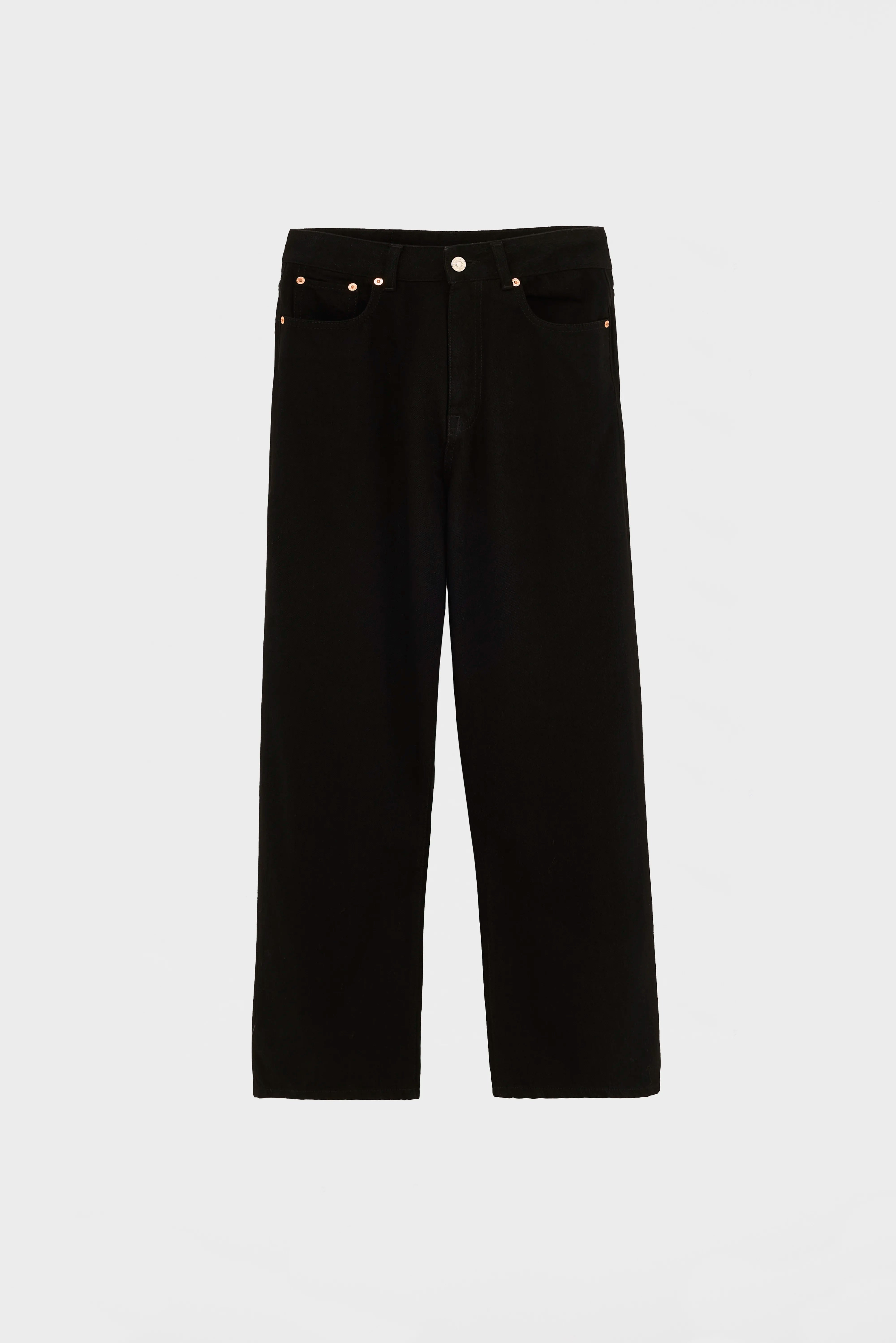 Denim N. 61 wijde jeans (252 / W / BLACK RINSE)