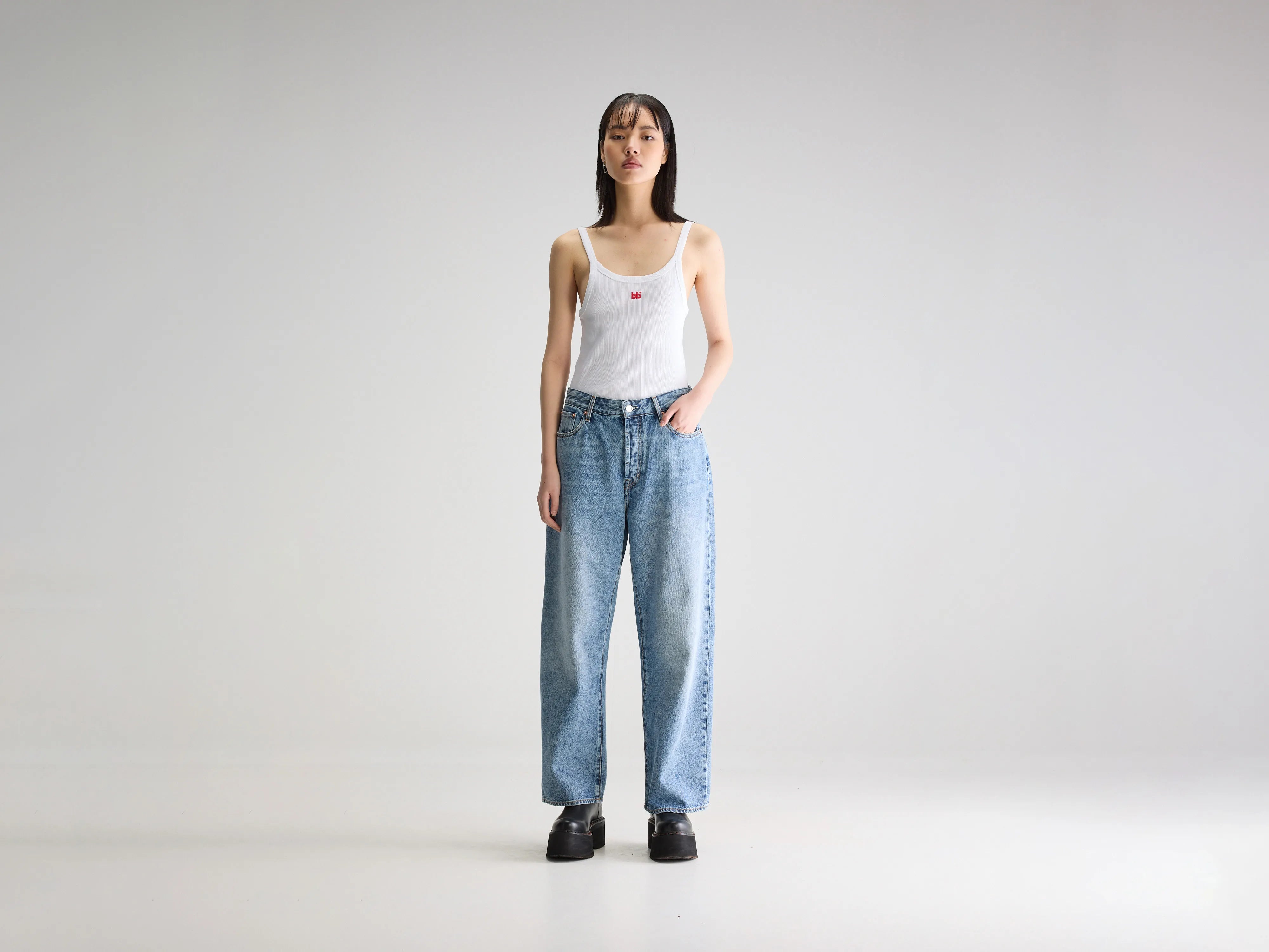 Denim N. 66 Jean Large - Used lt blue Pour Femme | Bellerose