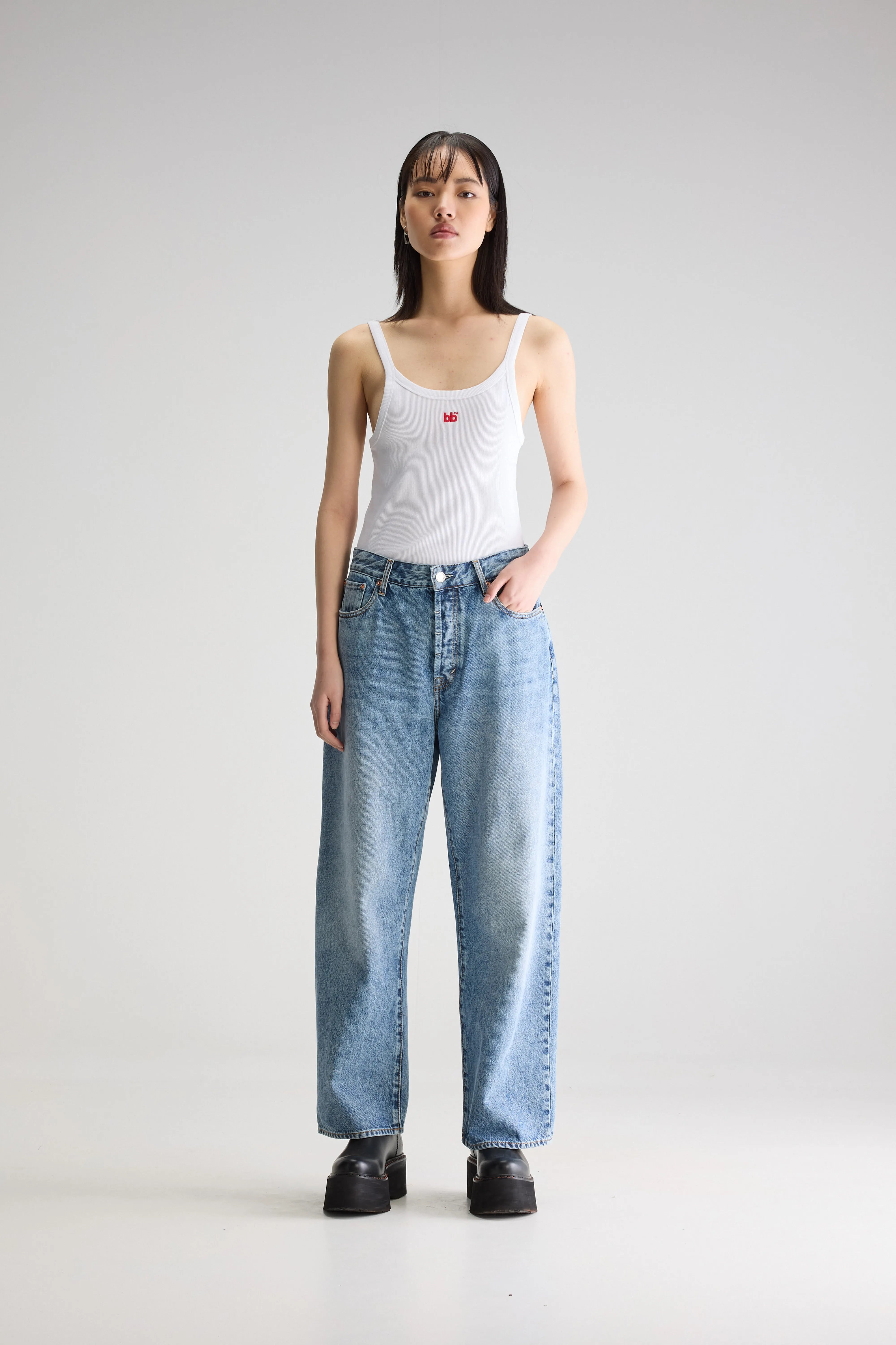 Denim N. 66 Wide Jeans - Used lt blue For Women | Bellerose