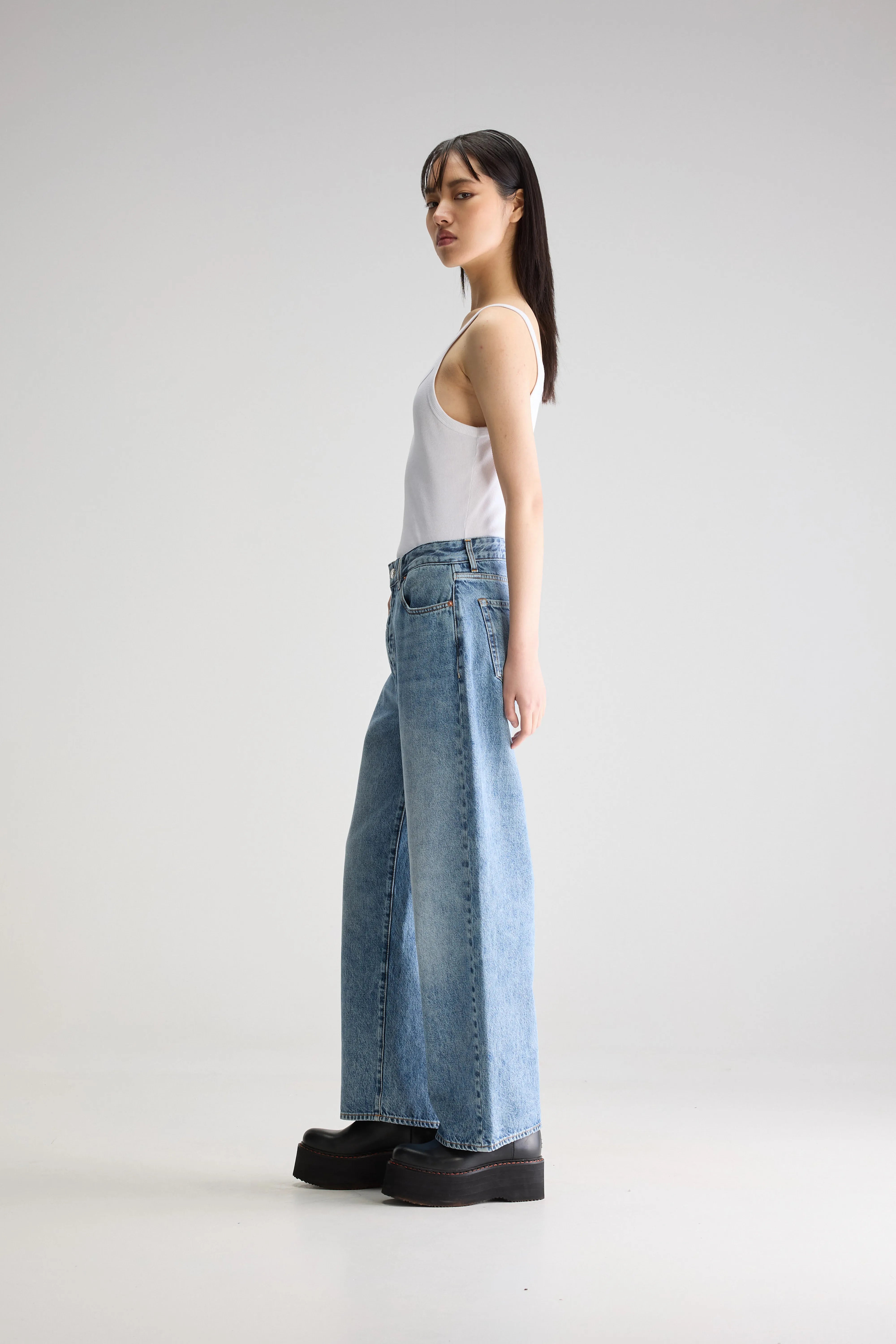 Denim N. 66 Wide Jeans - Used lt blue For Women | Bellerose