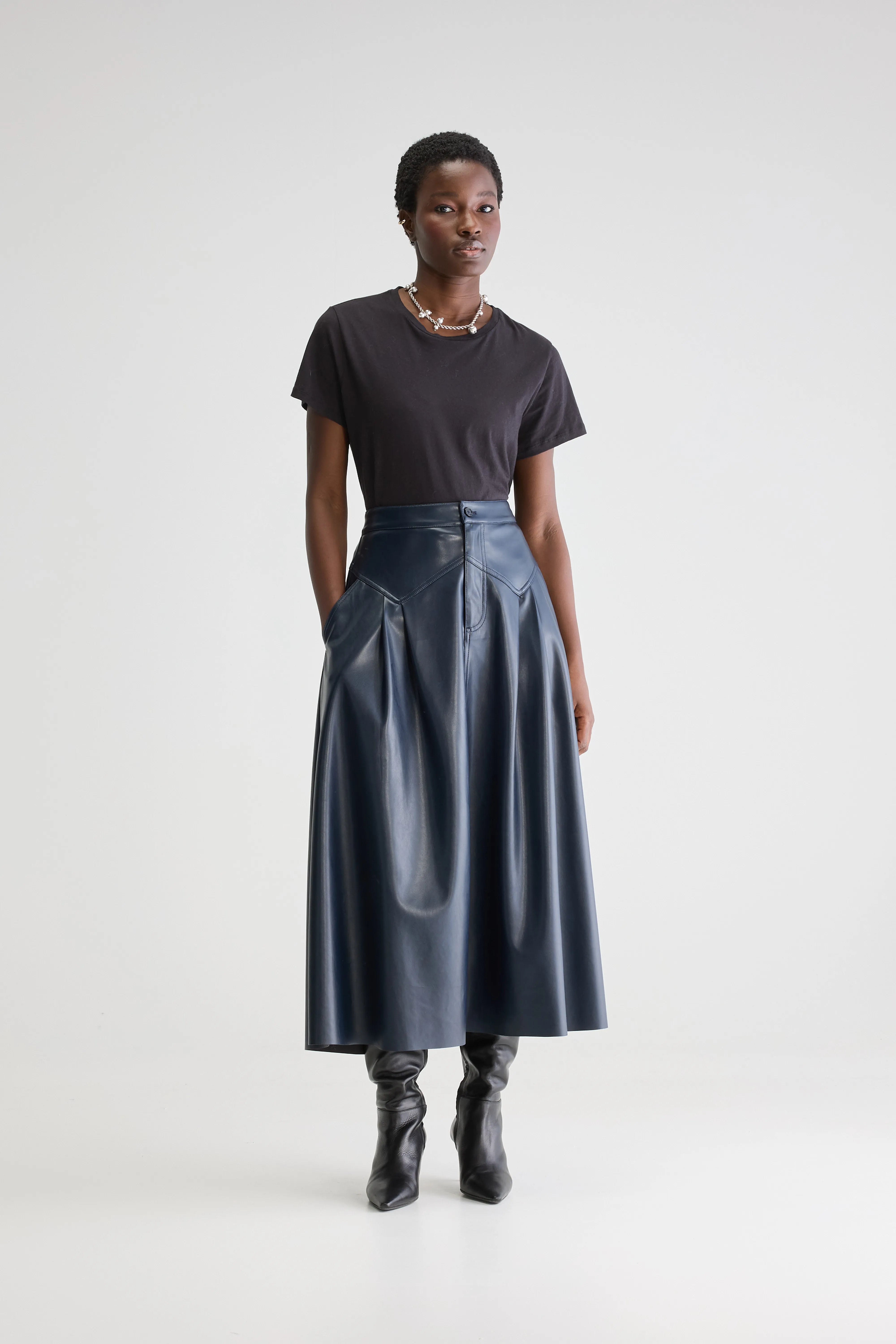 Gala midi-rok met uitlopende snit (251 / W / CAPTAIN)