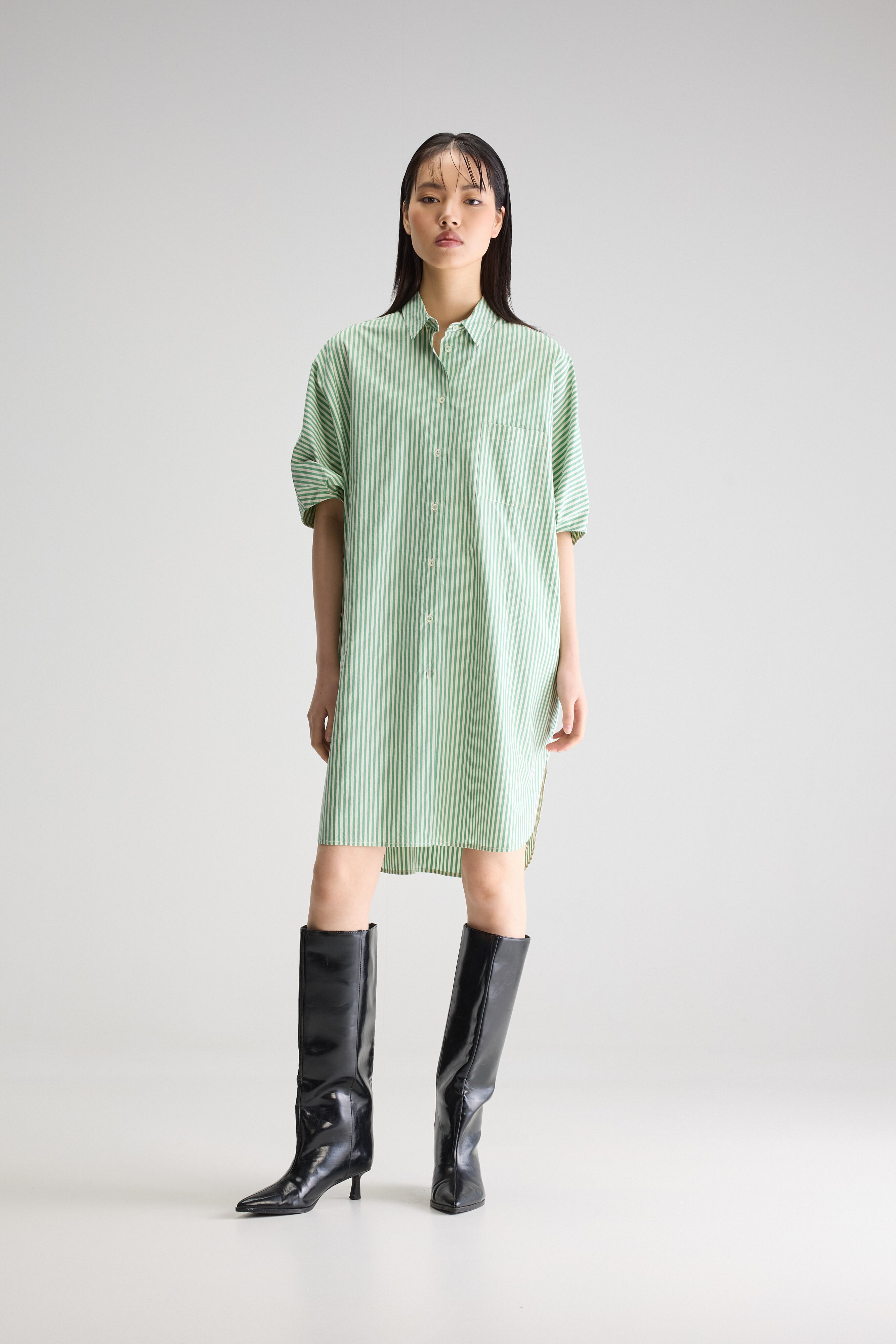 Jeanne Shirt Dress - Prairie / Seafoam For Women | Bellerose