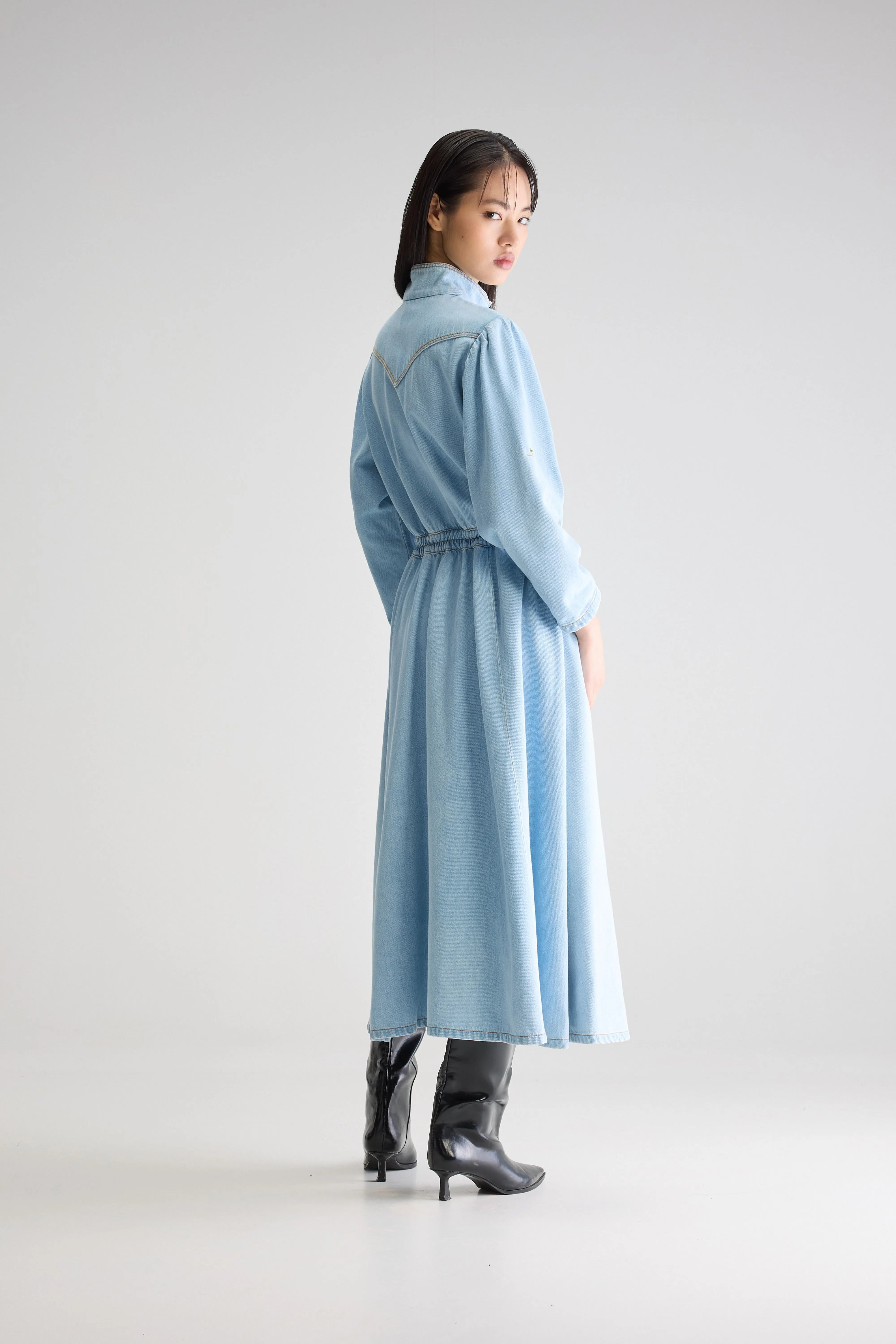 Pakita Denim Midi-jurk - Lt blue bleach Voor Dames | Bellerose
