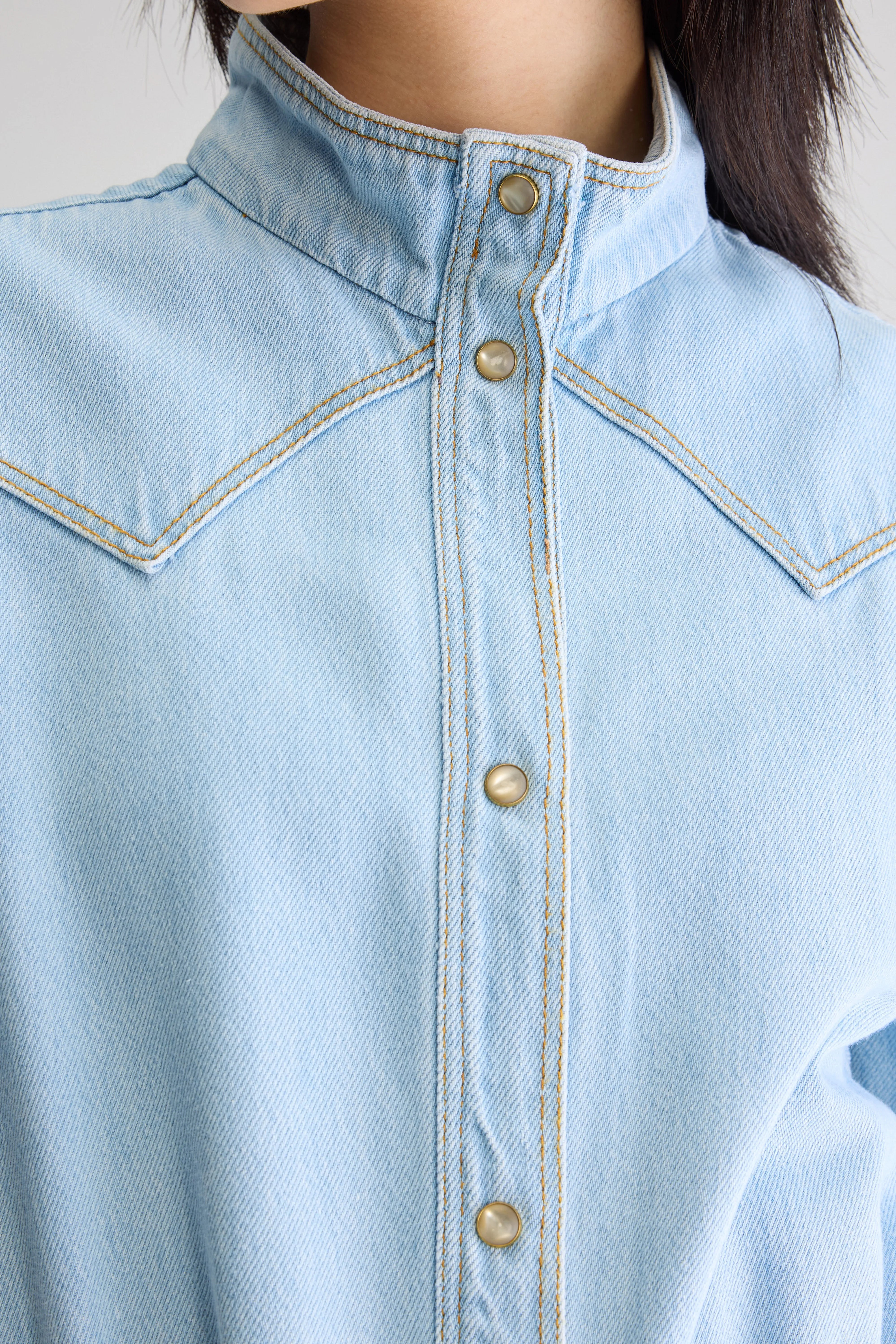 Pakita Denim Midi Dress - Lt blue bleach For Women | Bellerose