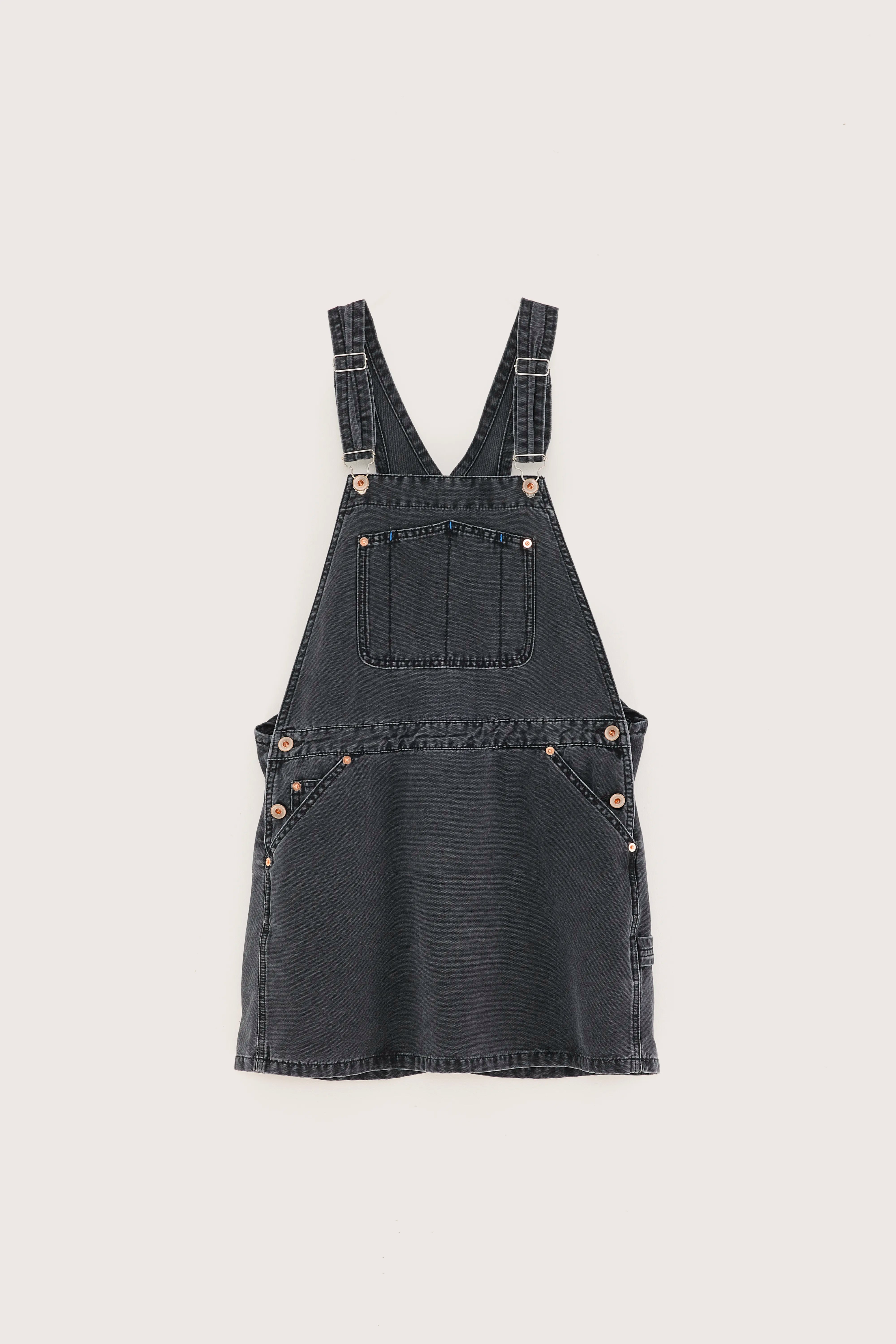Piama mini overall jurk (251 / W / CHARCOAL)