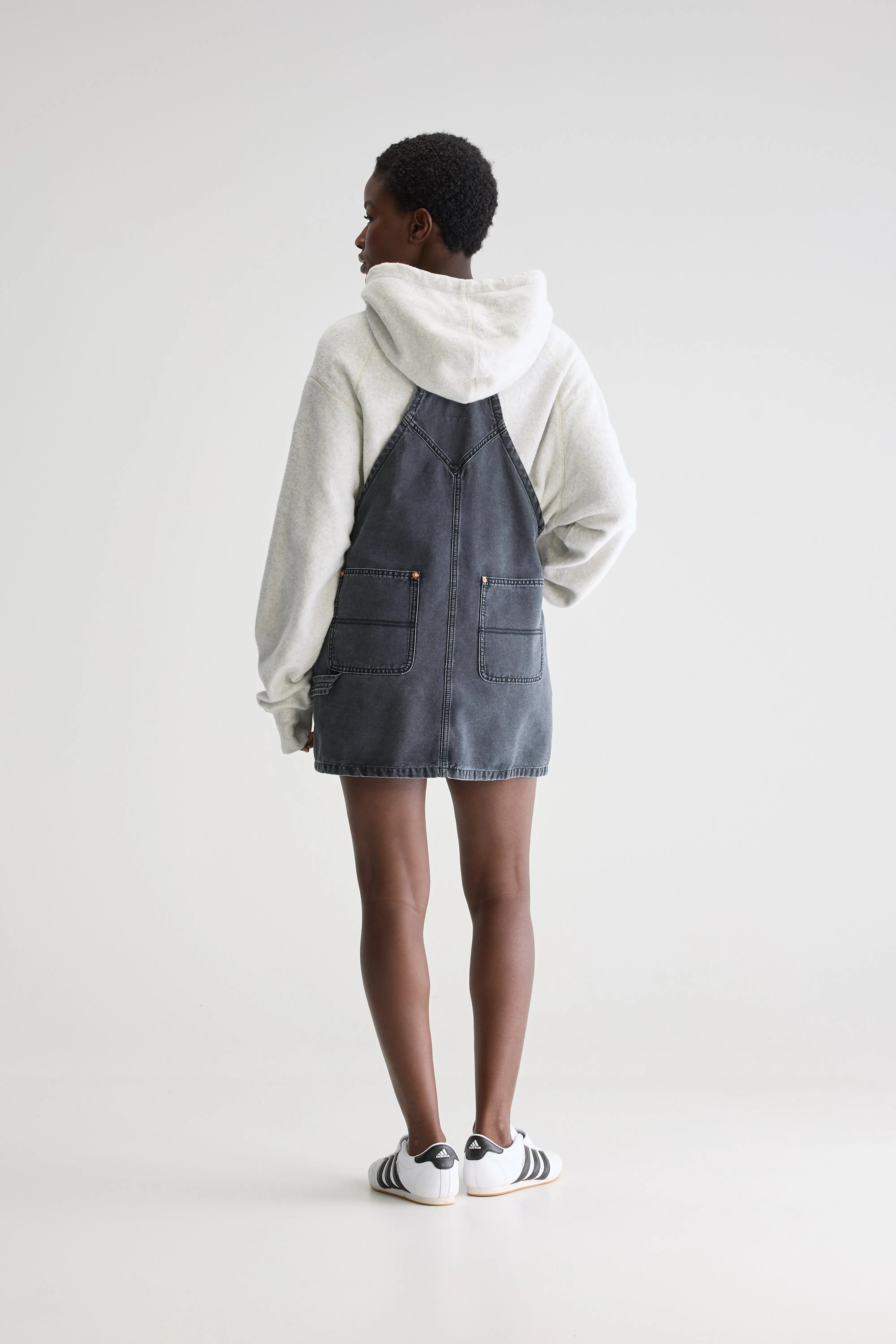 Piama Mini Overall Dress - Charcoal For Women | Bellerose