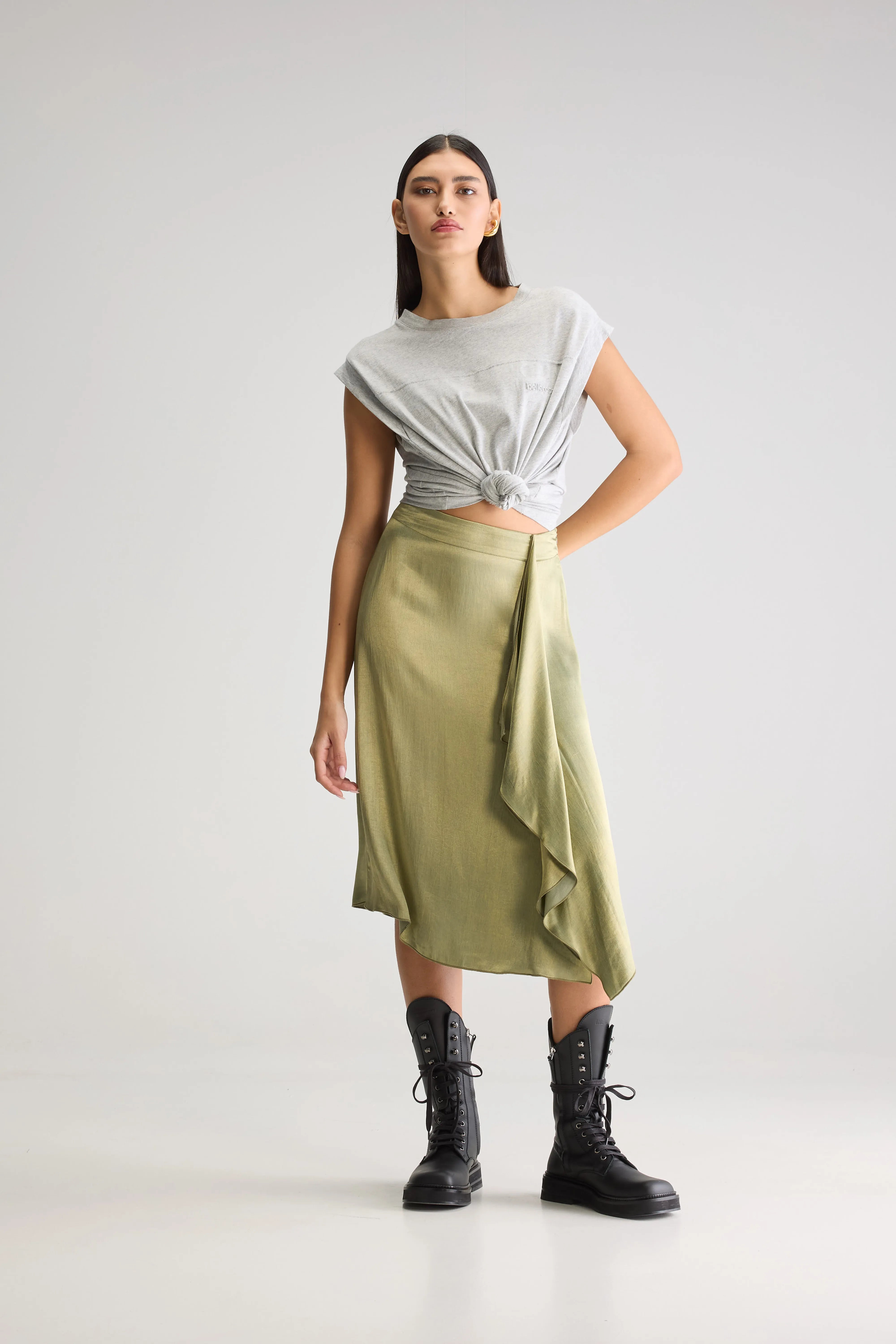 Sorina Vloeiende Midirok - Jeep Voor Dames | Bellerose