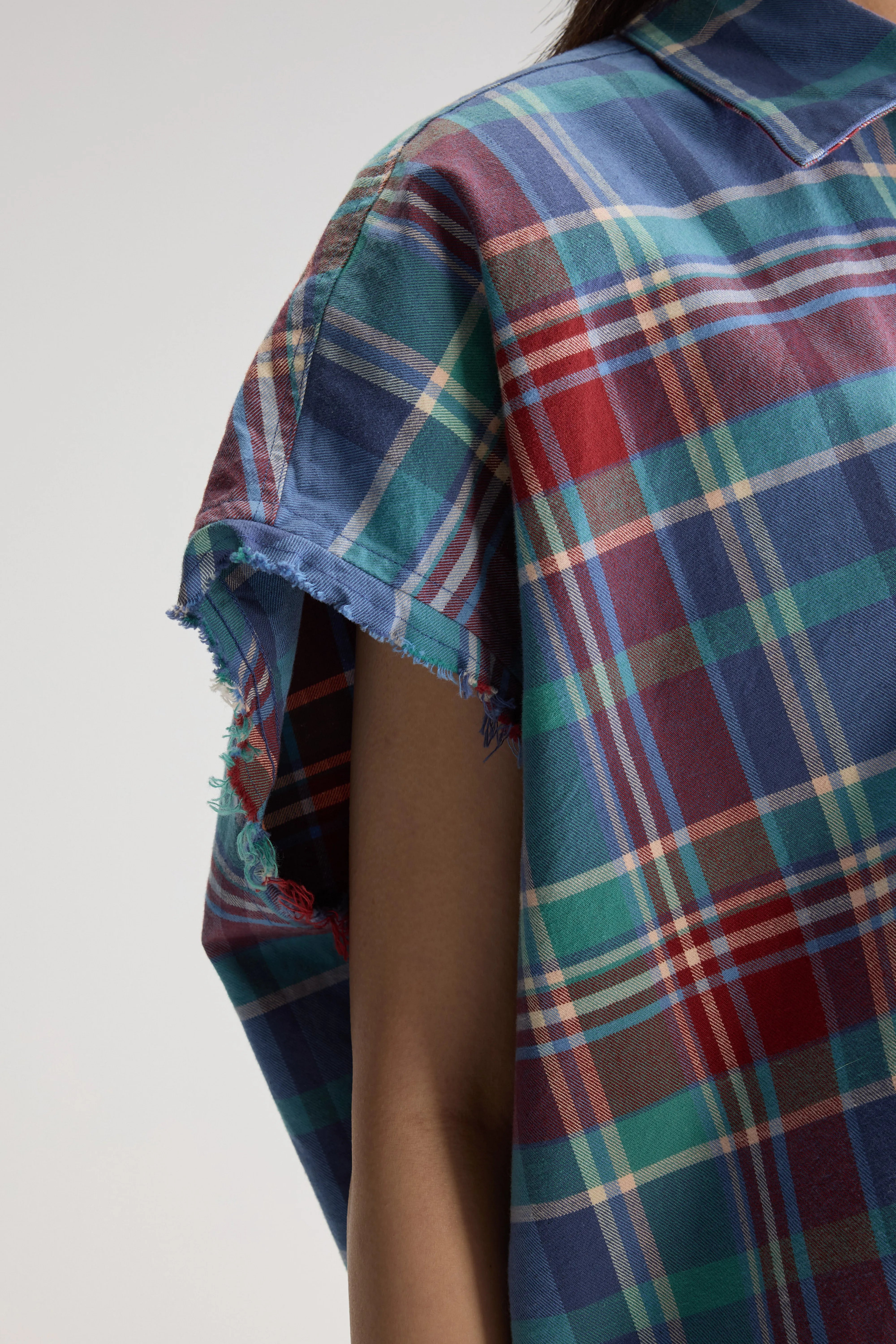 Robe chemise sans manches Gianna (251 / W / CHECK A)