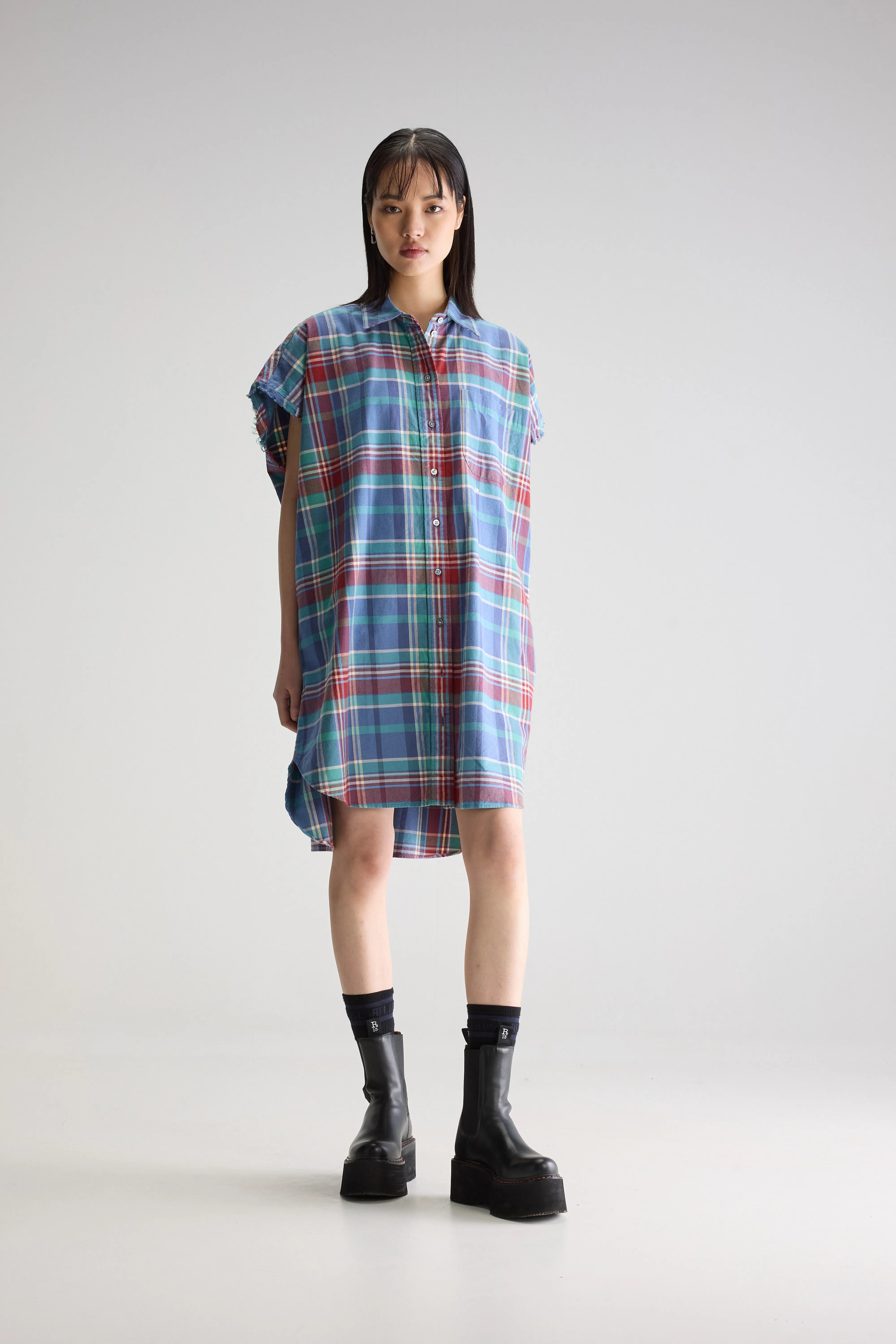 Gianna sleeveless shirt dress (251 / W / CHECK A)