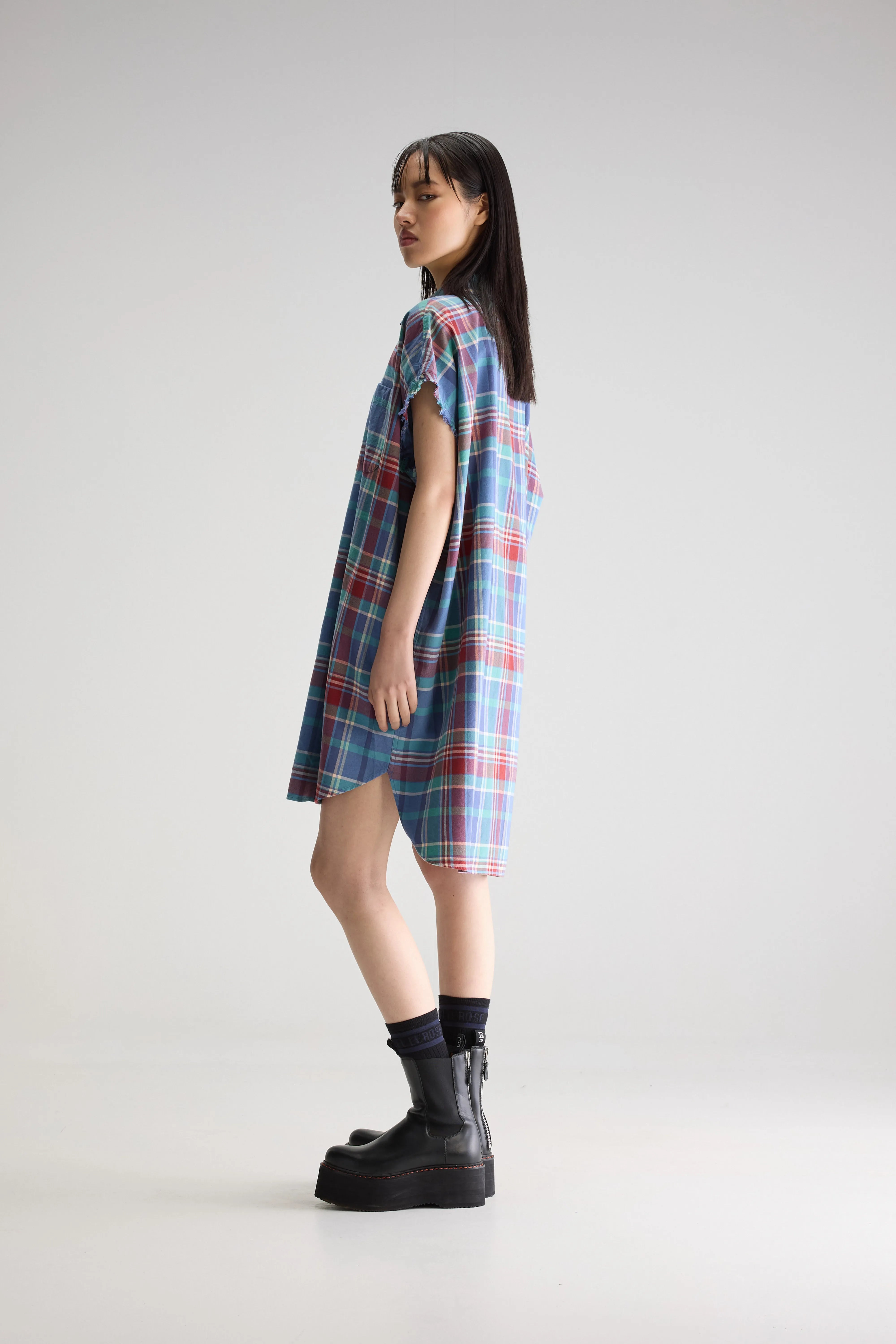 Gianna sleeveless shirt dress (251 / W / CHECK A)